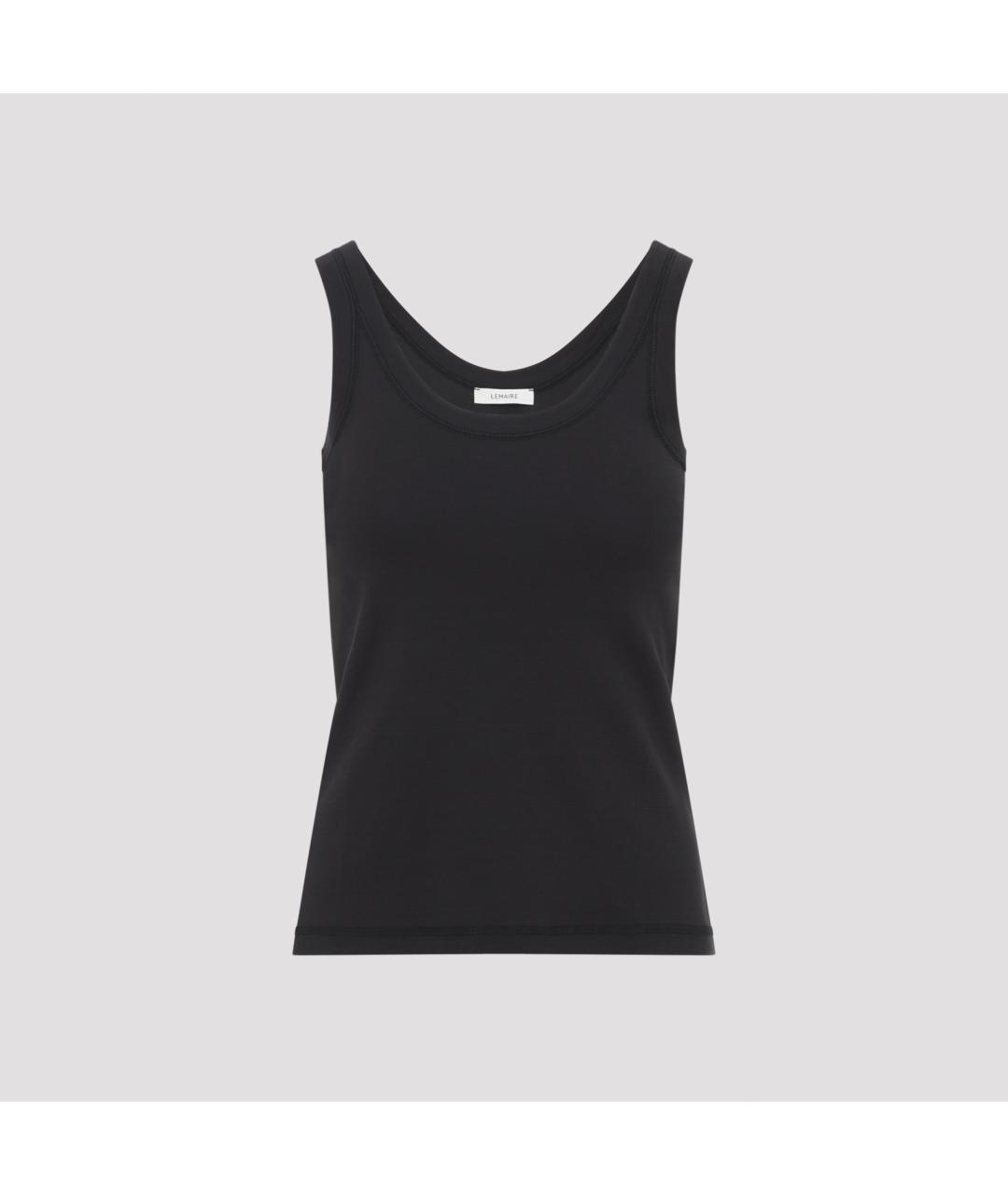 LEMAIRE Черная хлопковая майка, фото 3