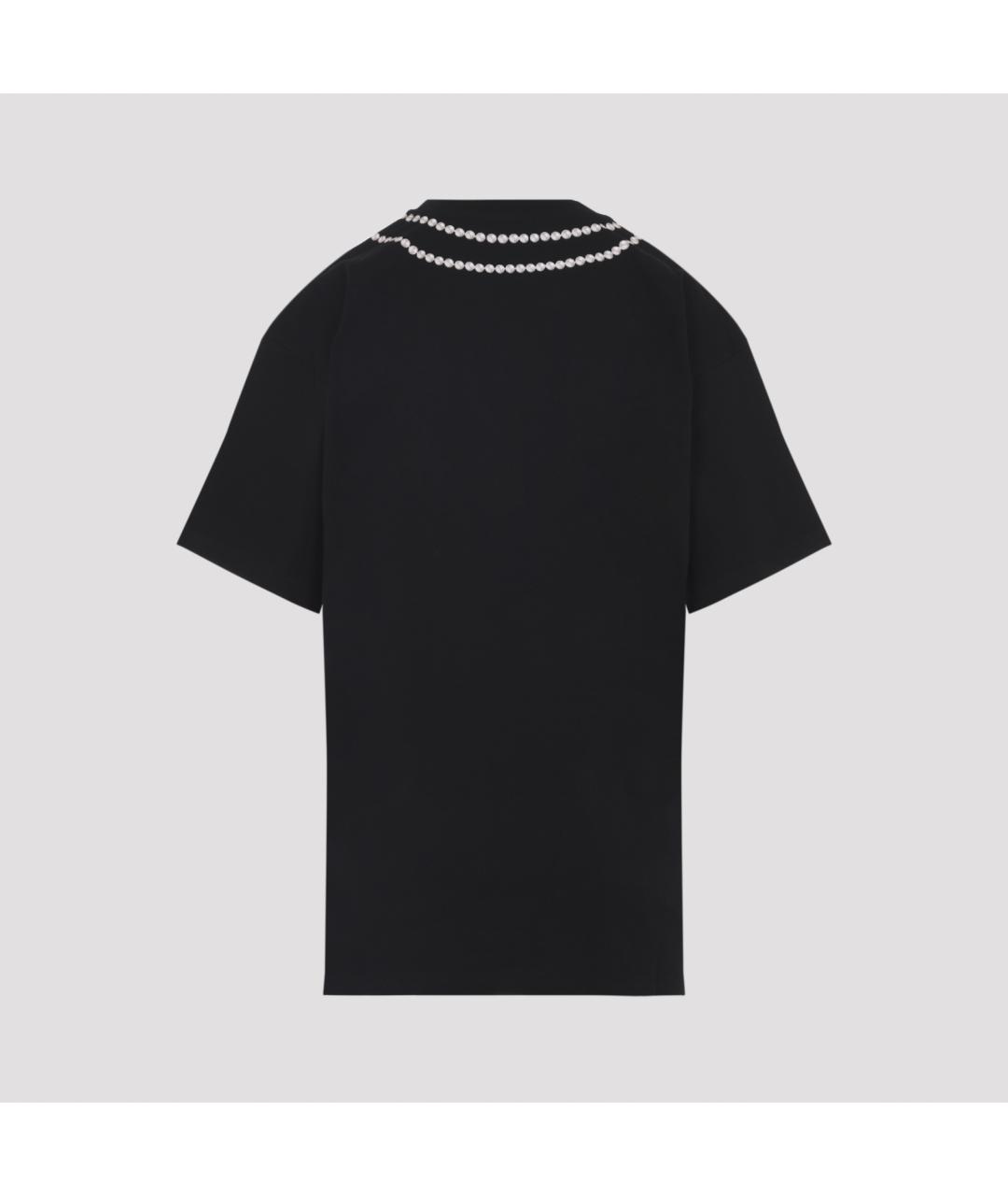 MOSCHINO Черная хлопковая футболка, фото 3