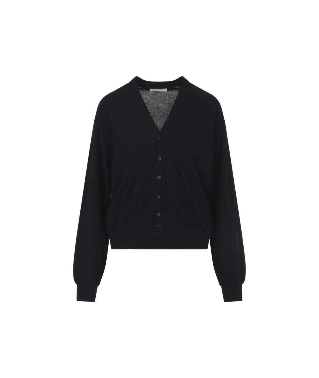LEMAIRE Черный шерстяной кардиган, фото 1