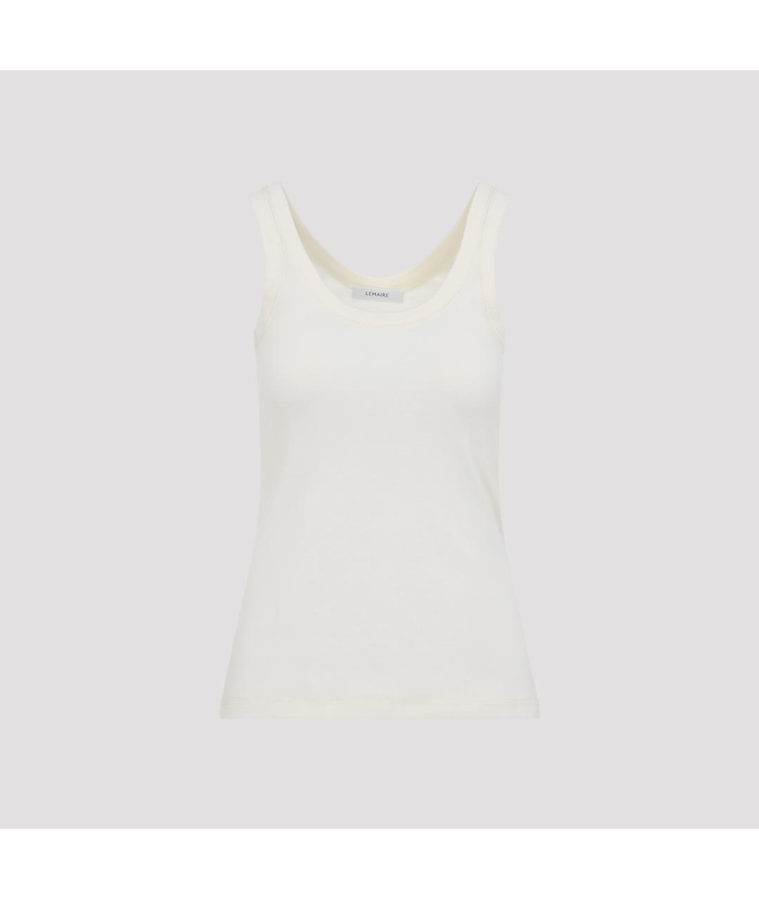 LEMAIRE Бежевая хлопковая майка, фото 2