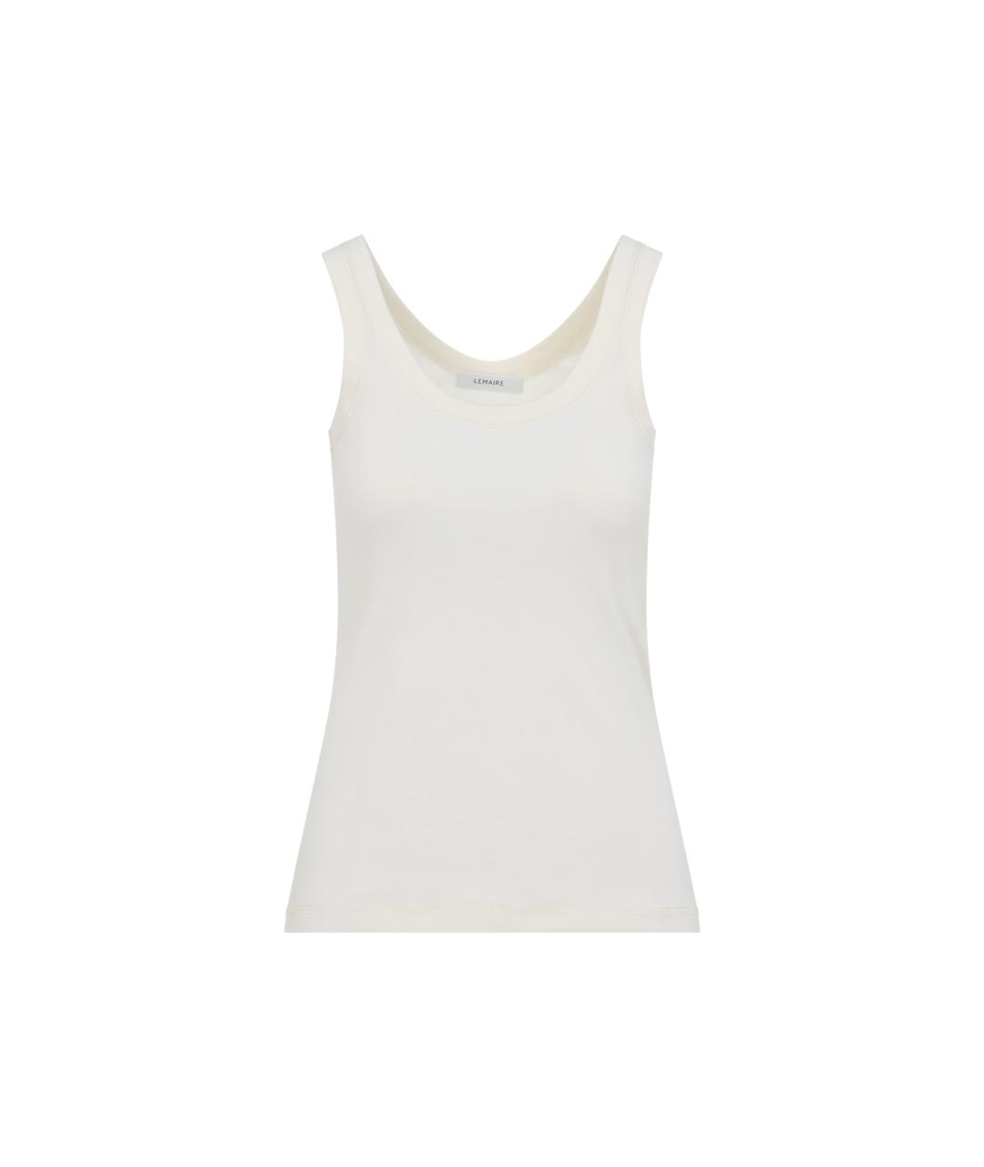 LEMAIRE Бежевая хлопковая майка, фото 1
