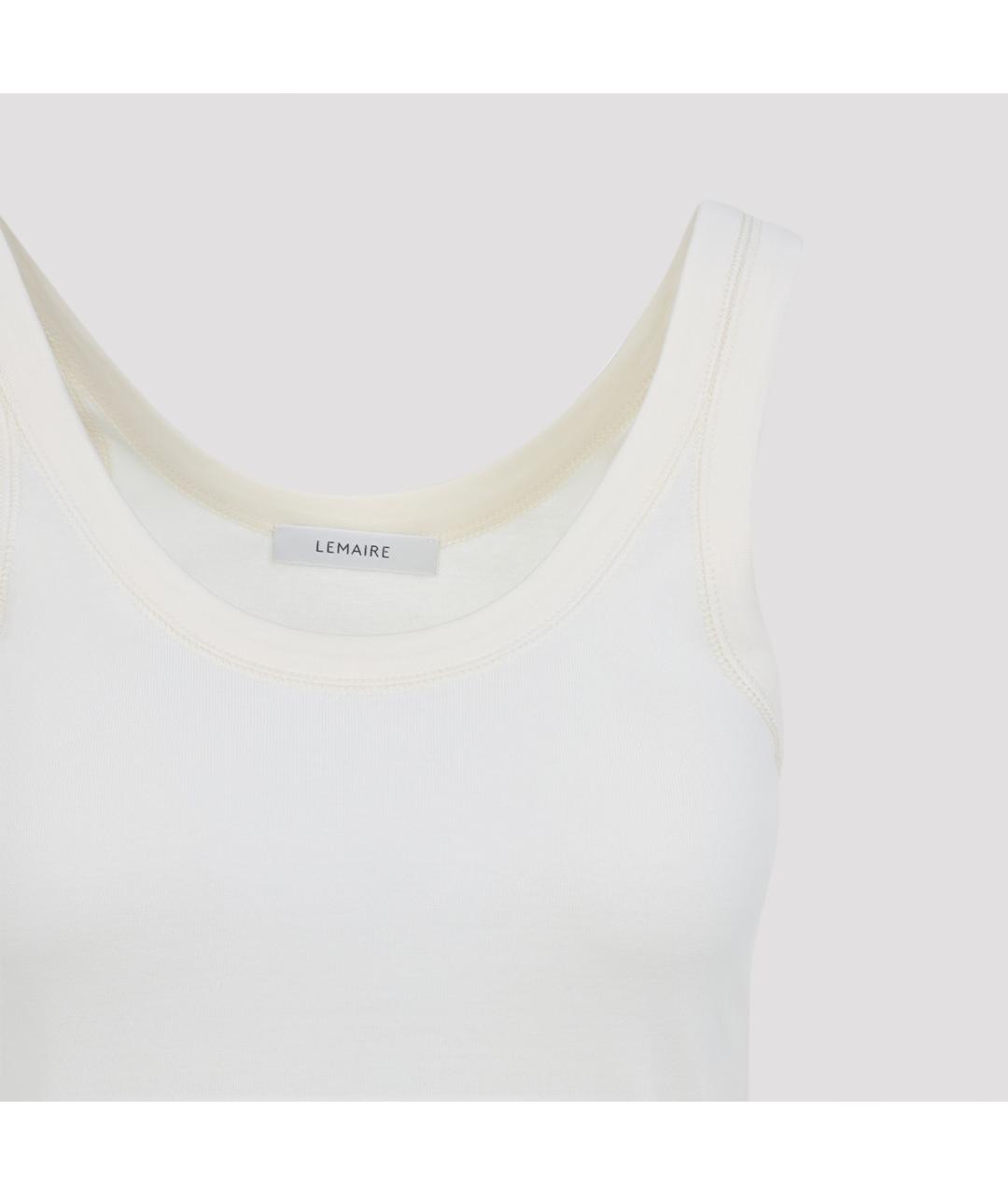 LEMAIRE Бежевая хлопковая майка, фото 4