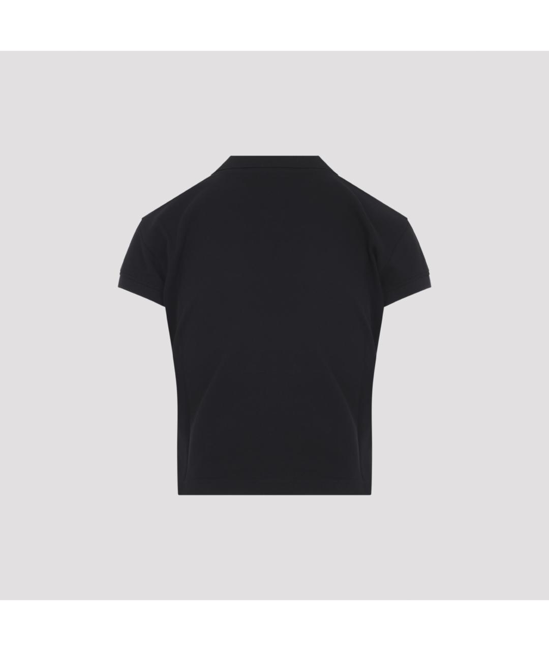 BALENCIAGA Черная хлопковая футболка, фото 3