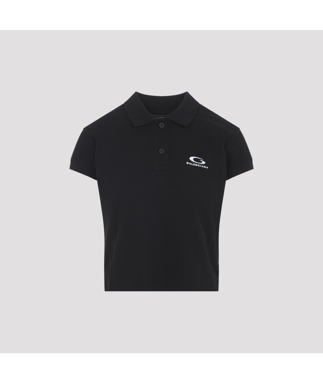 BALENCIAGA Черная хлопковая футболка, фото 2
