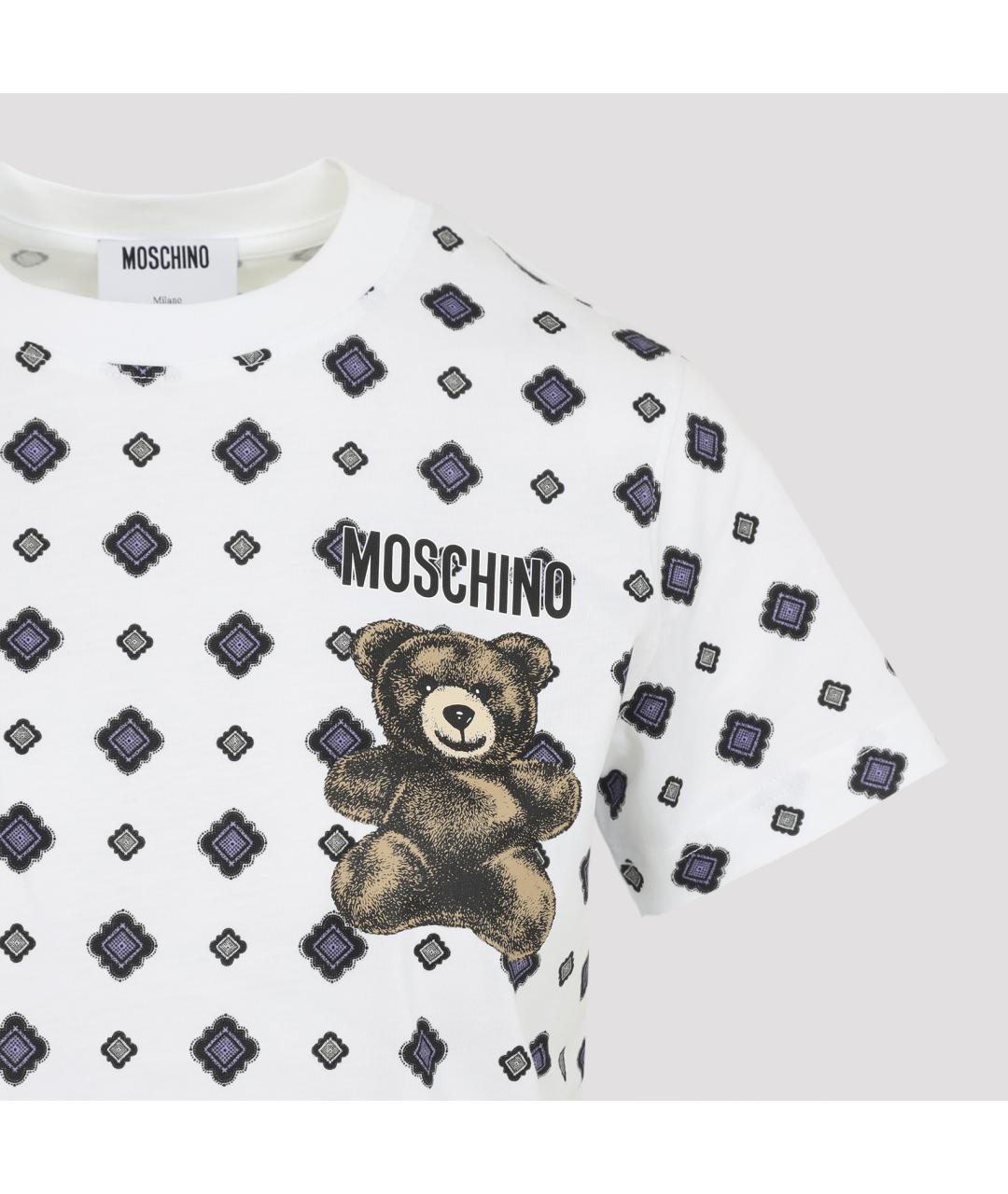 MOSCHINO Черная хлопковая футболка, фото 4