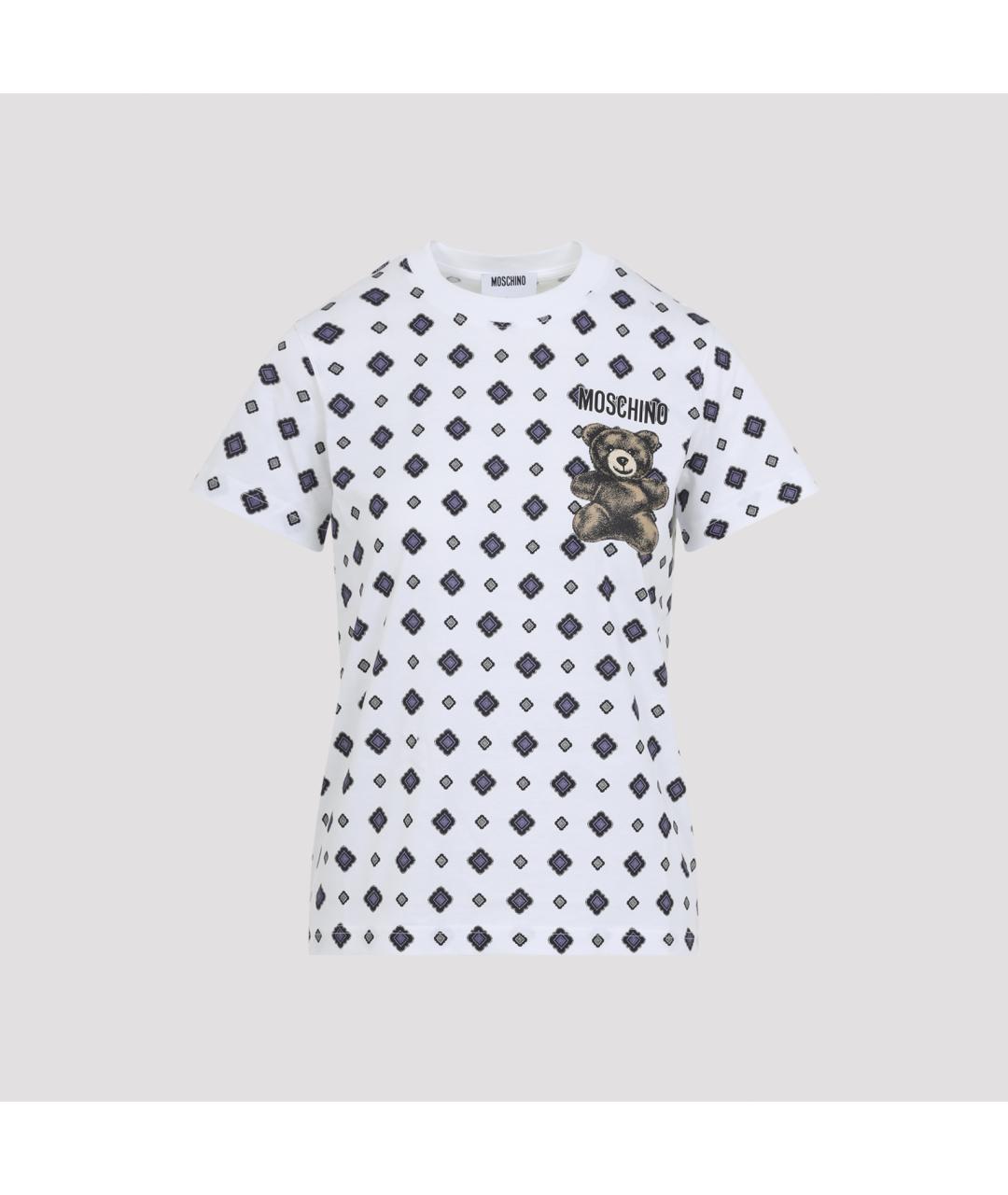 MOSCHINO Черная хлопковая футболка, фото 2