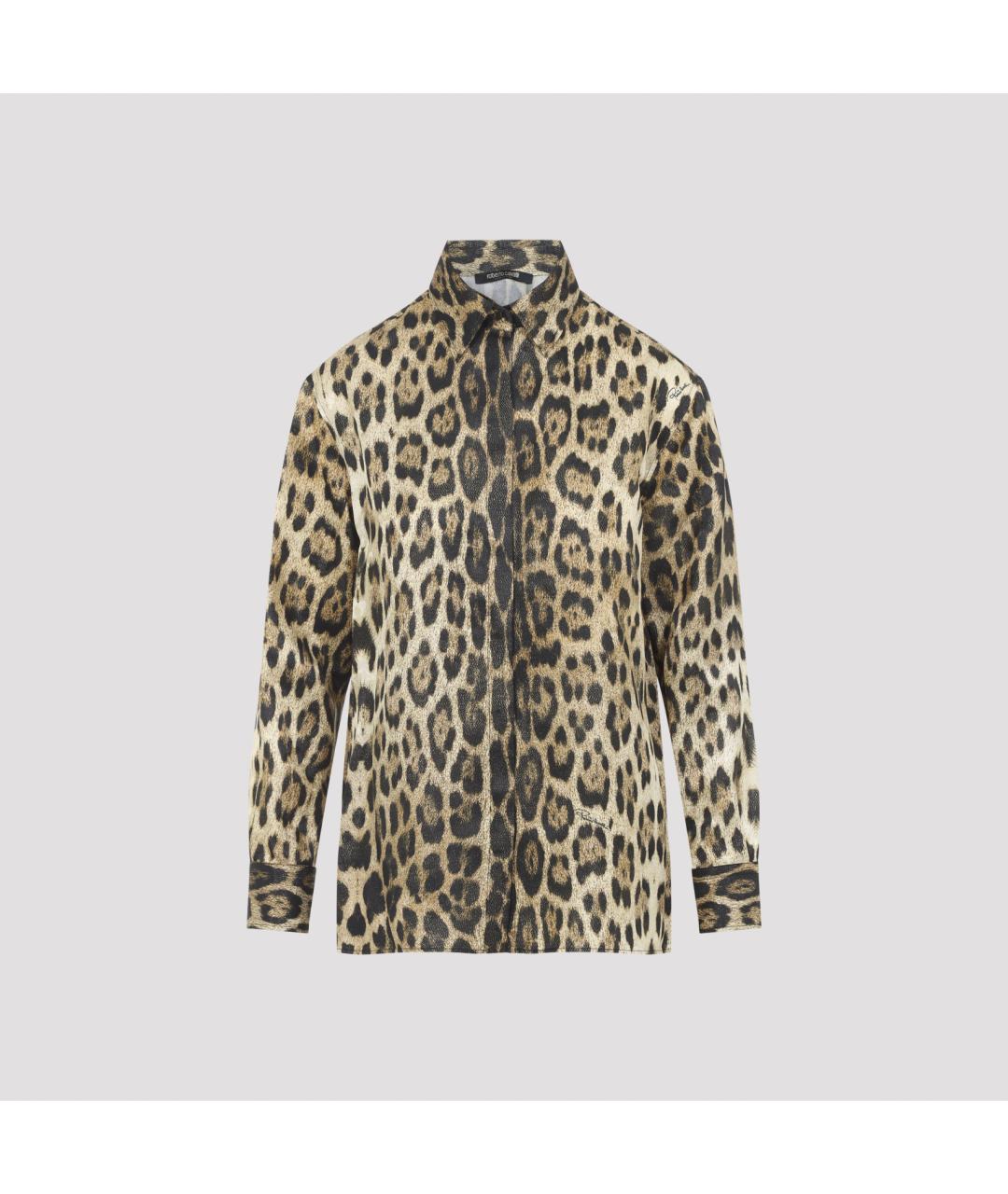 ROBERTO CAVALLI Мульти полиэстеровая рубашка, фото 2