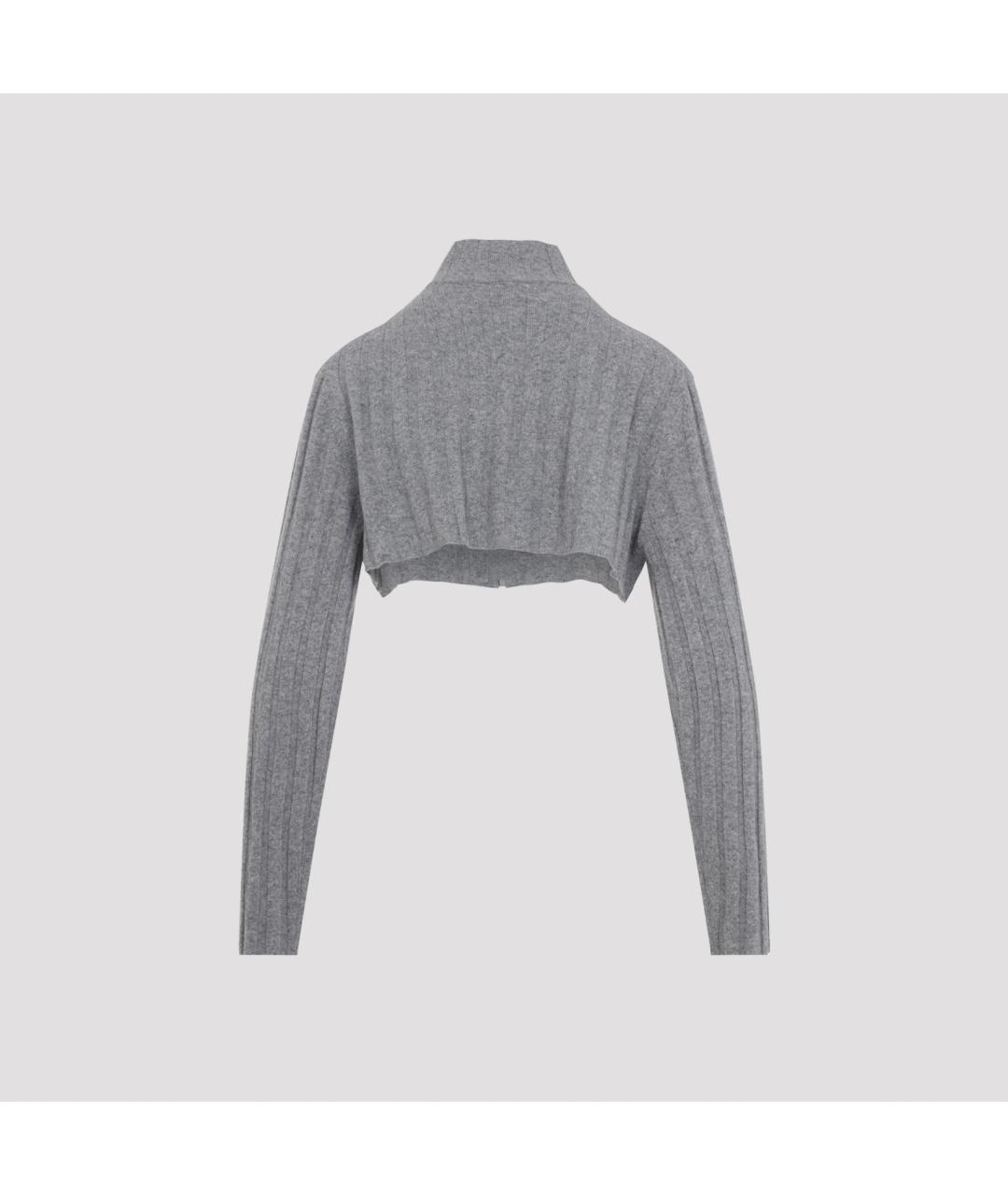 MIU MIU Серый шерстяной кардиган, фото 3