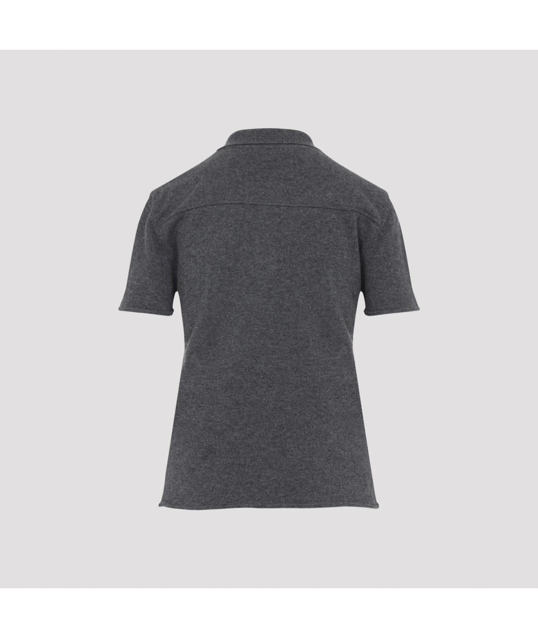 MIU MIU Серая кашемировая футболка, фото 4