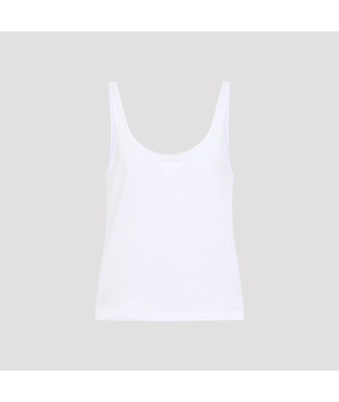 PRADA Белая хлопковая майка, фото 2