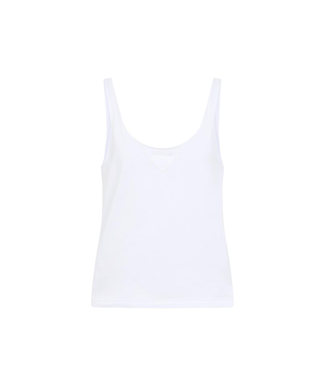 PRADA Белая хлопковая майка, фото 1