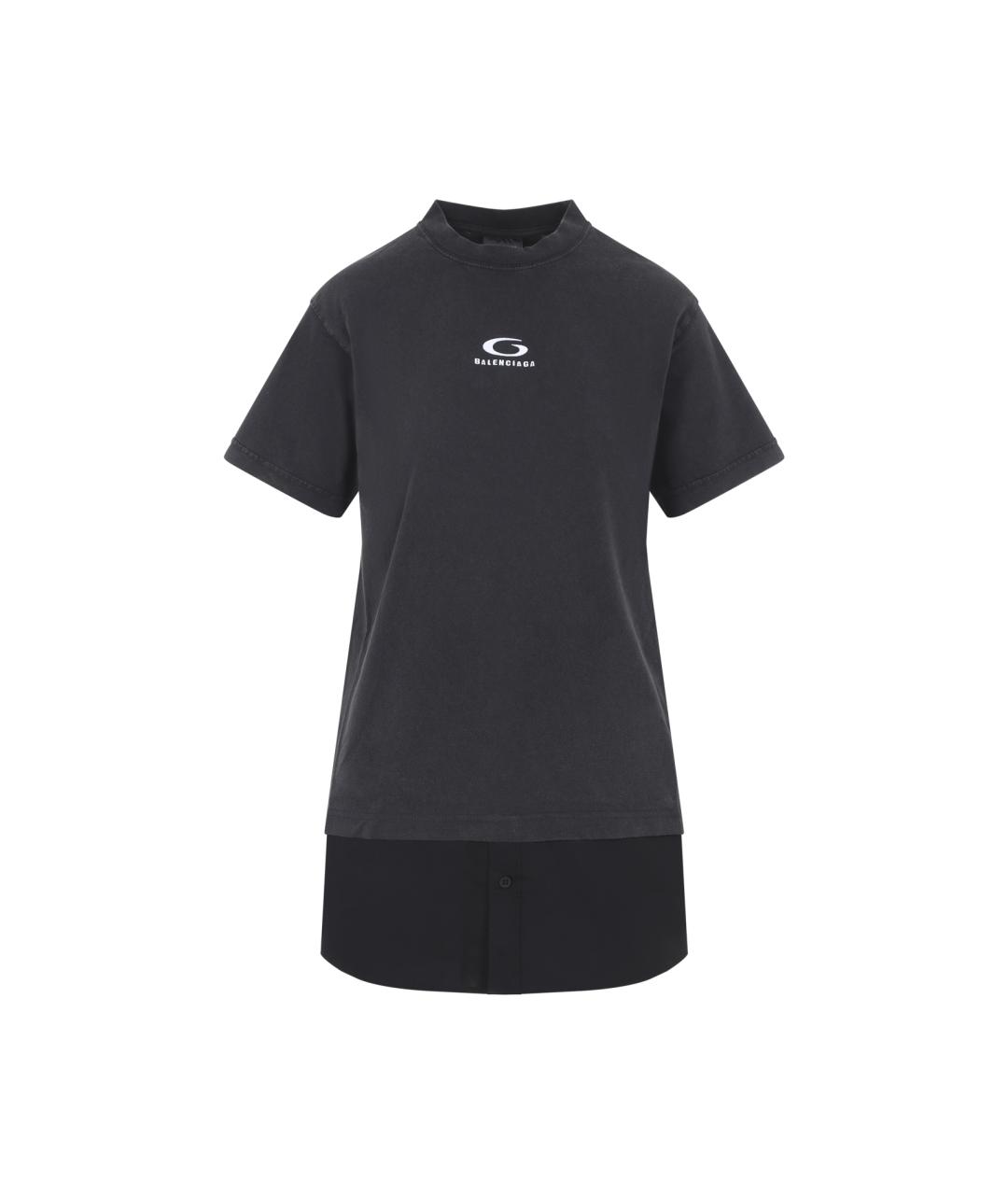 BALENCIAGA Черное хлопковое платье, фото 1