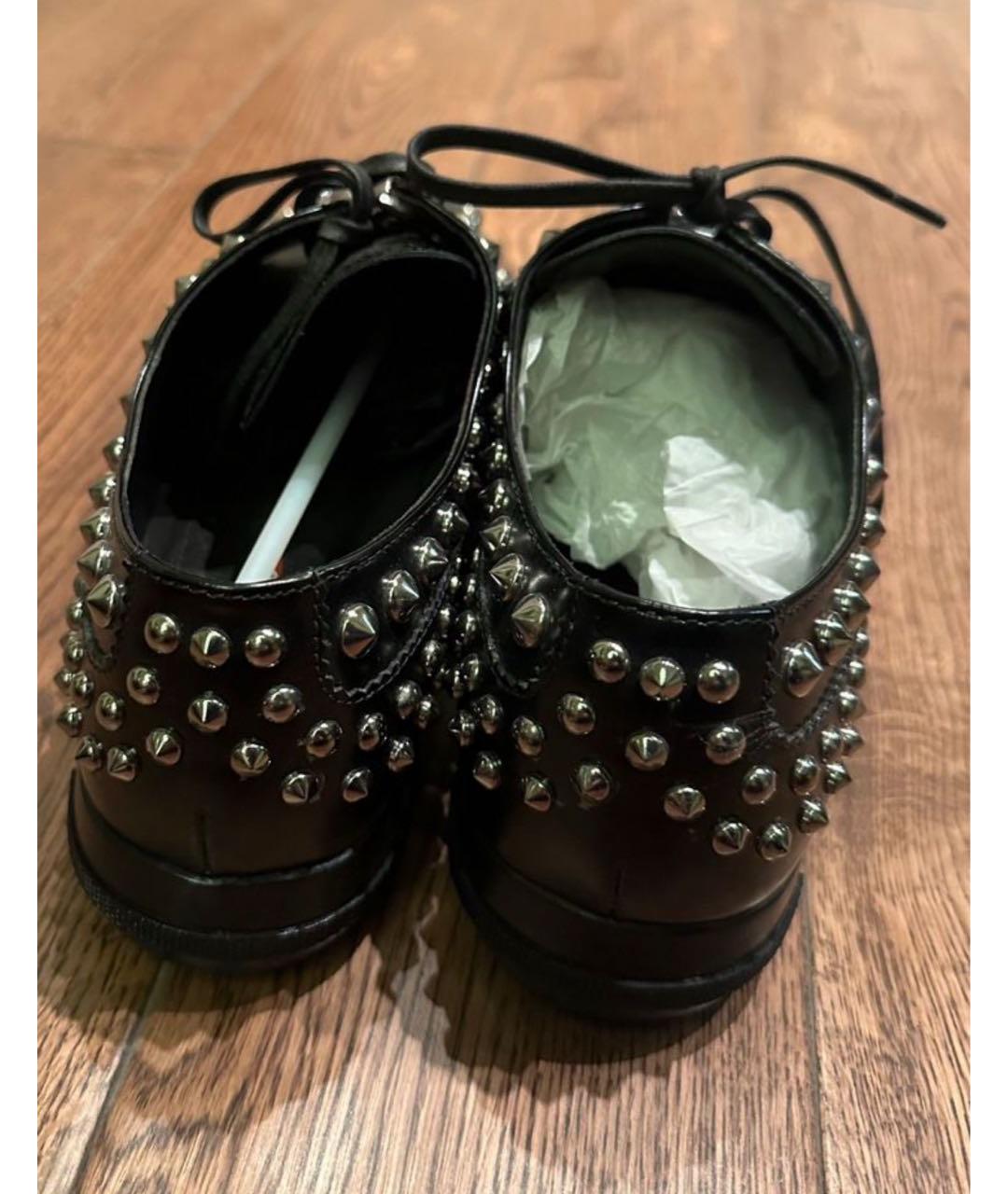 PRADA Черные кроссовки из лакированной кожи, фото 4