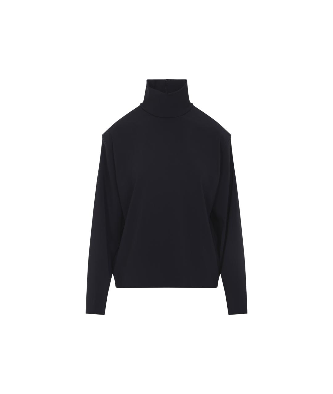 SAINT LAURENT Темно-синяя вискозная блузы, фото 1