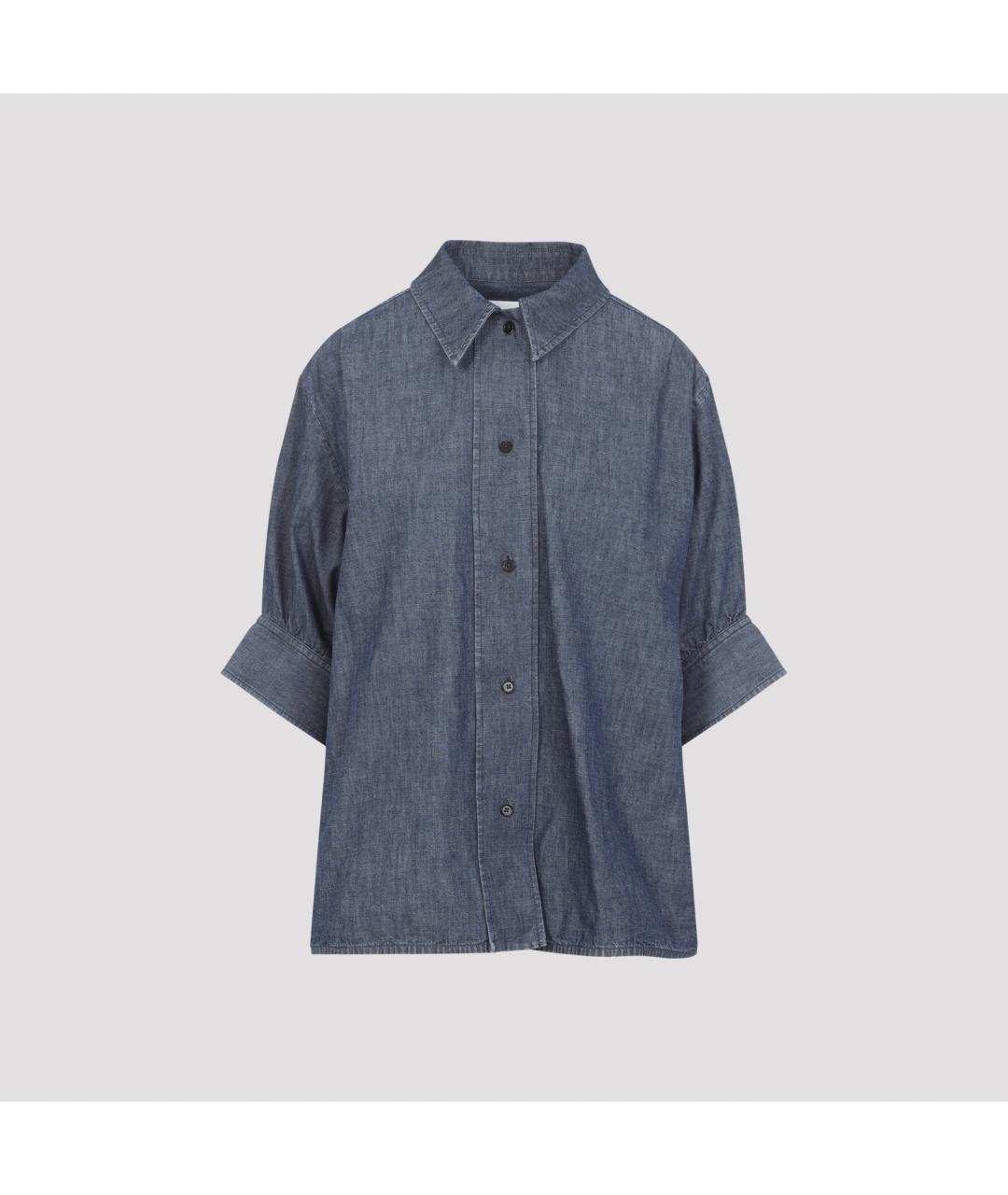 JIL SANDER Синяя хлопковая рубашка, фото 2