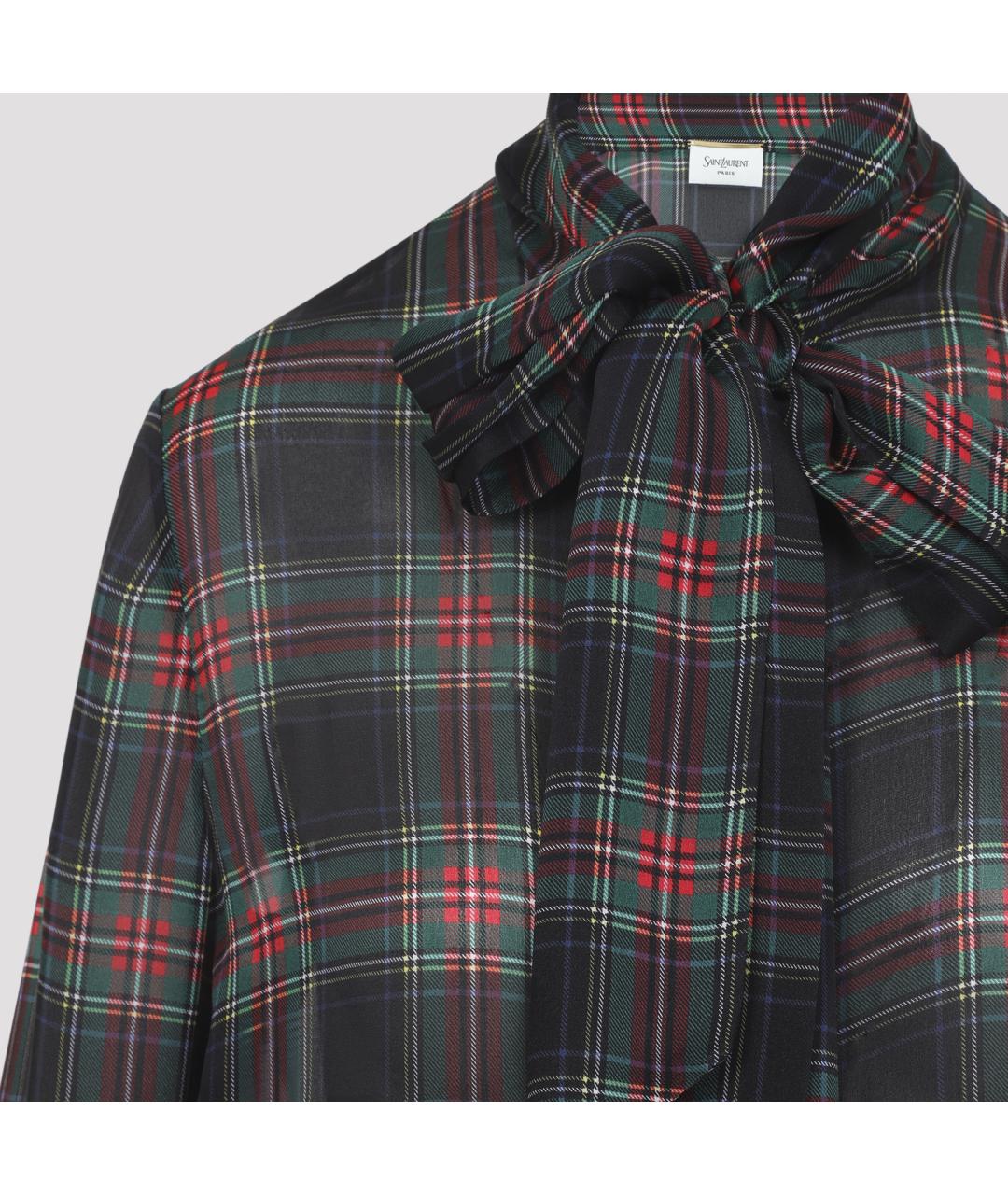 SAINT LAURENT Мульти шелковая блузы, фото 5