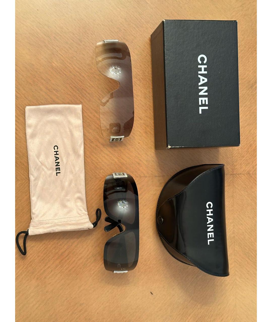 CHANEL Черные пластиковые солнцезащитные очки, фото 2