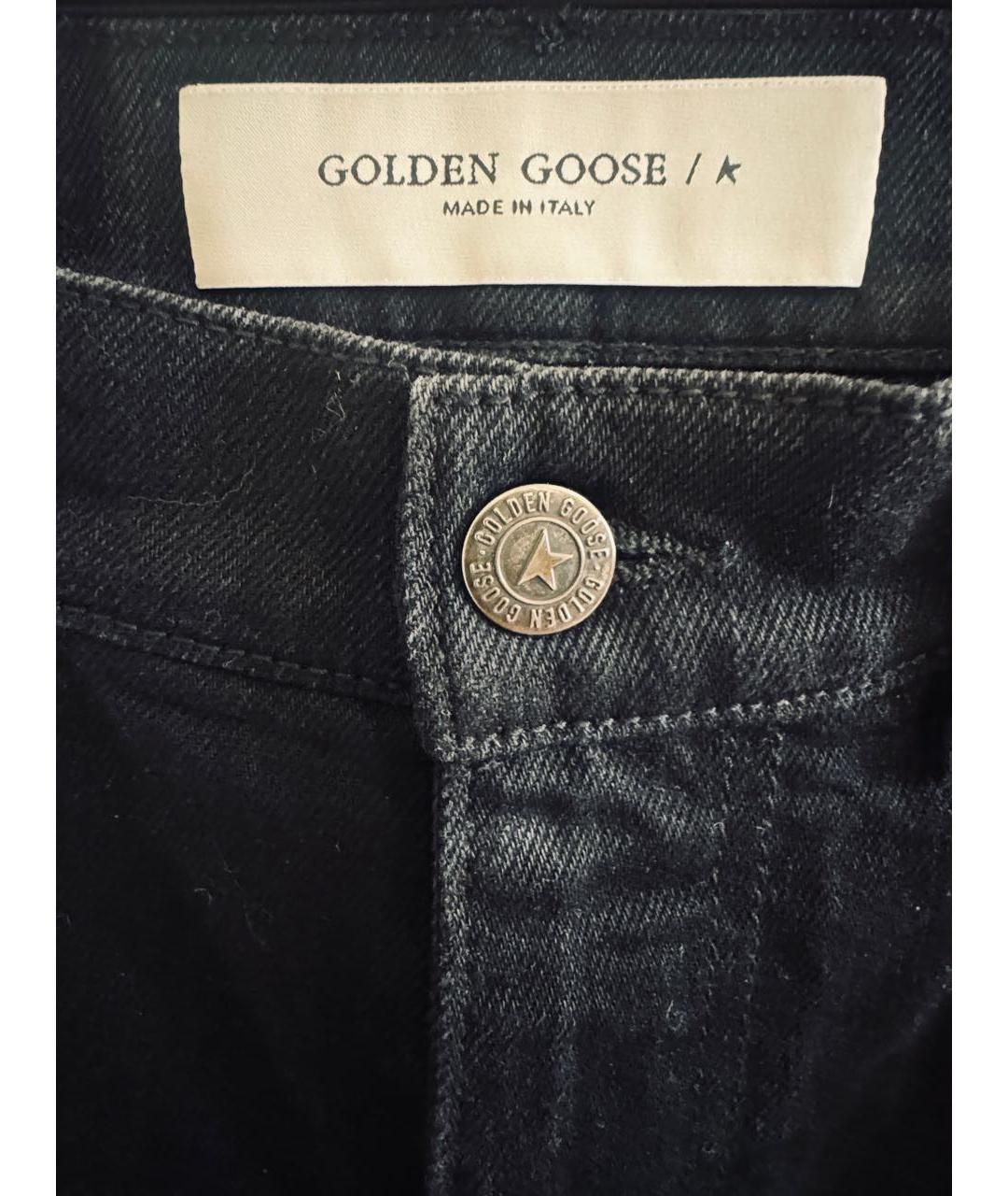 GOLDEN GOOSE DELUXE BRAND Черные хлопко-эластановые джинсы, фото 3