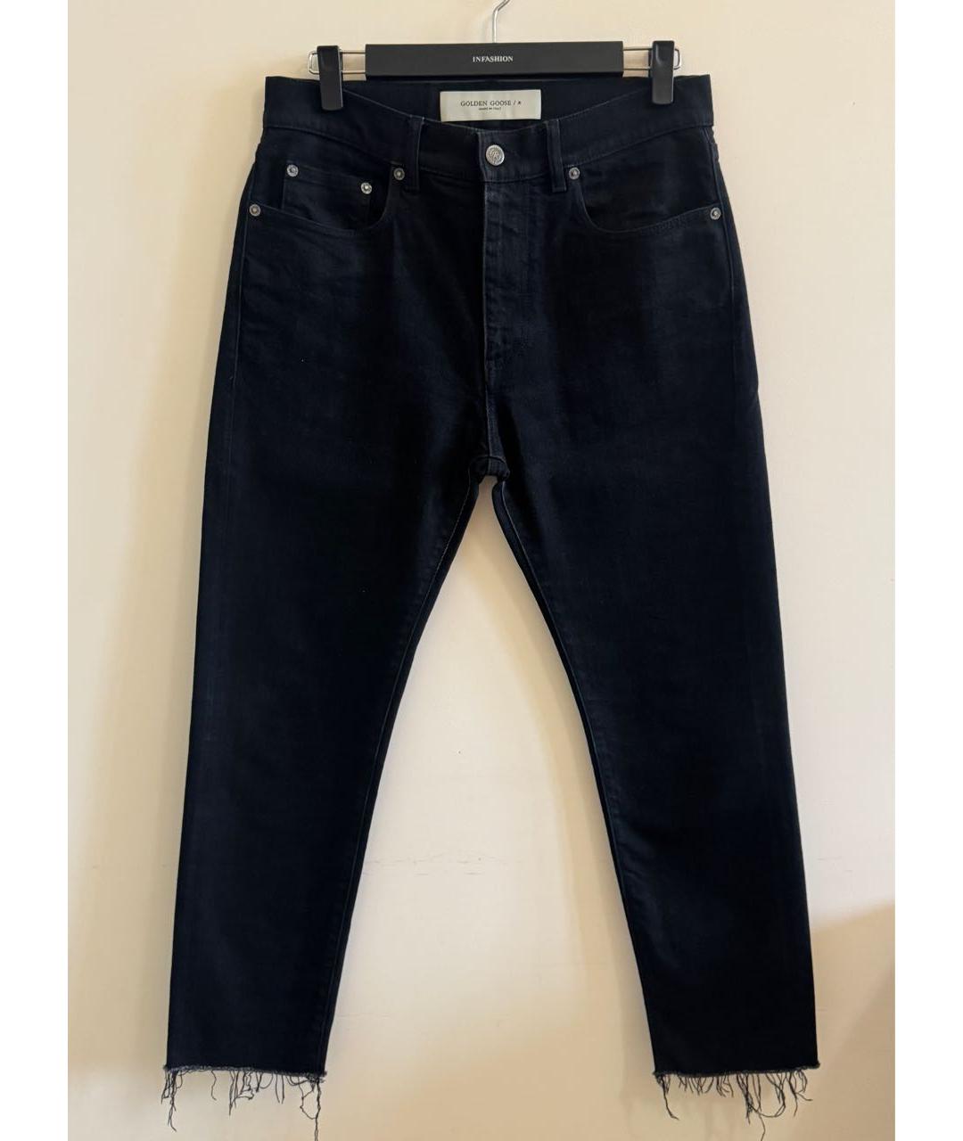 GOLDEN GOOSE DELUXE BRAND Черные хлопко-эластановые джинсы, фото 8