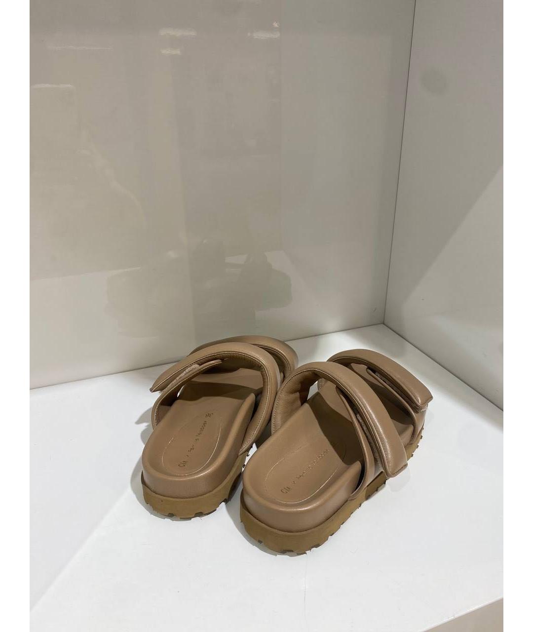 GIABORGHINI Бежевые кожаные сандалии, фото 3