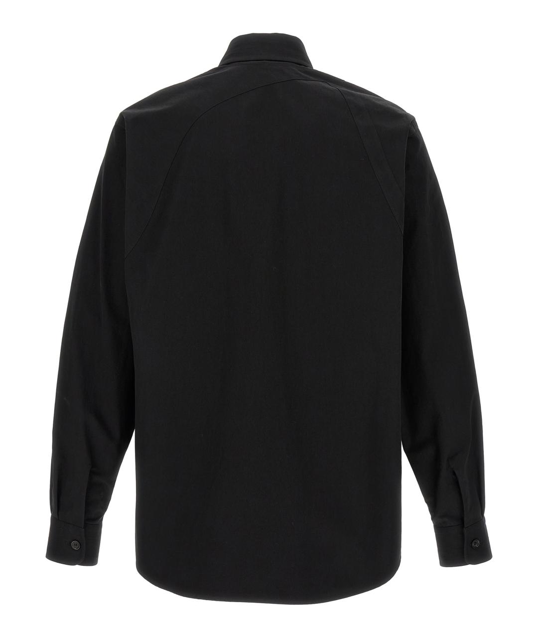 ALEXANDER MCQUEEN Черная хлопковая кэжуал рубашка, фото 2