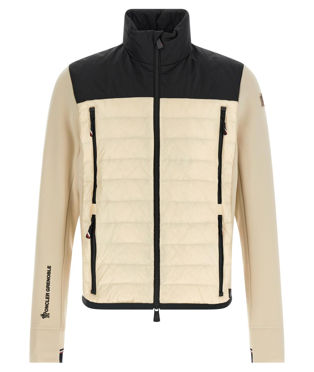 MONCLER GRENOBLE Бежевая полиамидовая куртка, фото 1