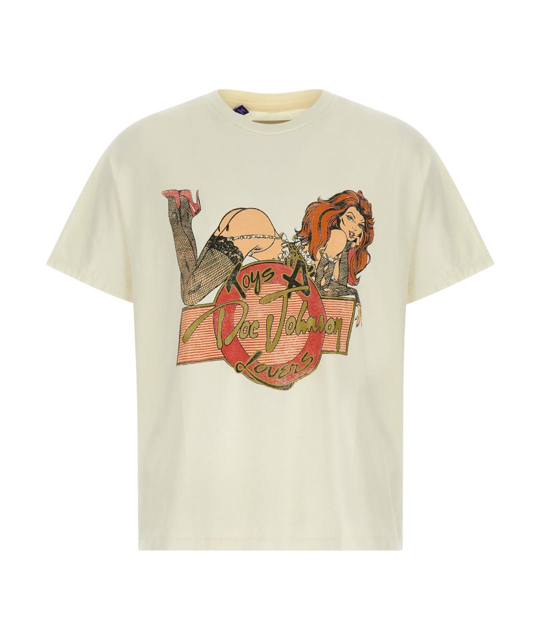 Gallery Dept Бежевая хлопковая футболка, фото 1