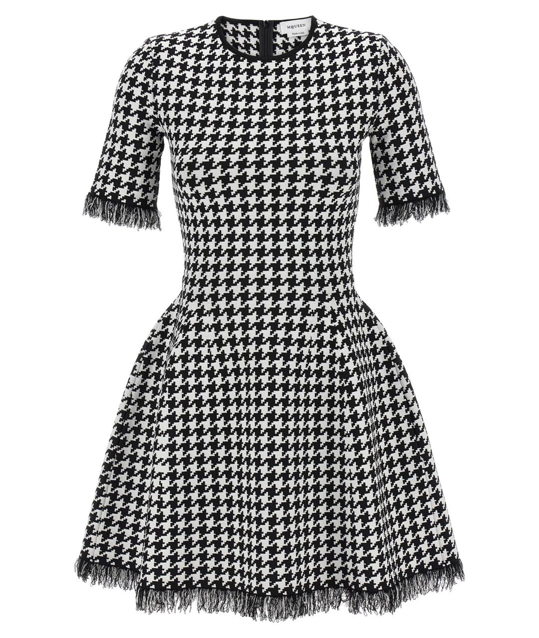 ALEXANDER MCQUEEN Белое вискозное платье, фото 1