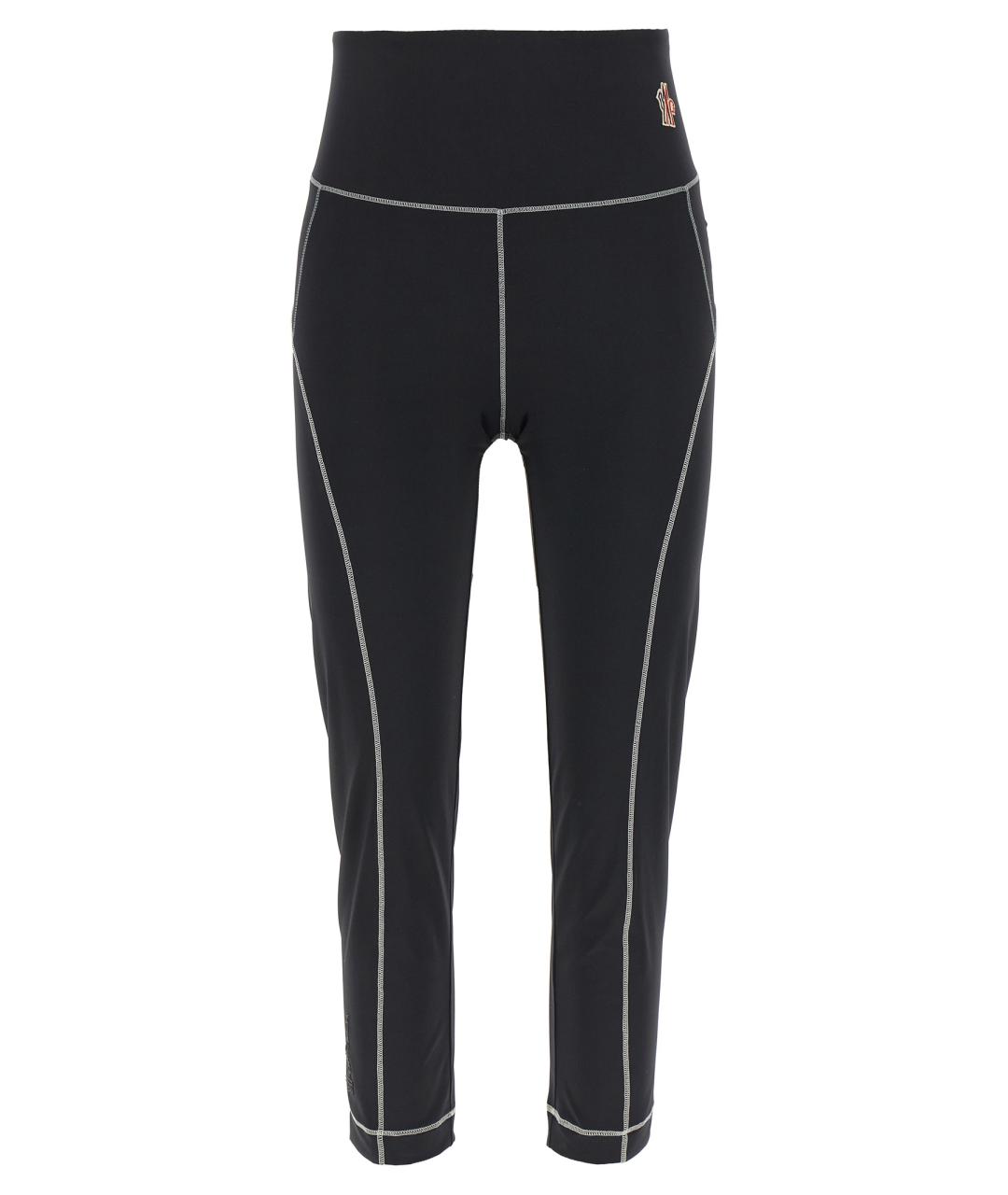 MONCLER GRENOBLE Черные полиамидовые леггинсы и велосипедки, фото 1