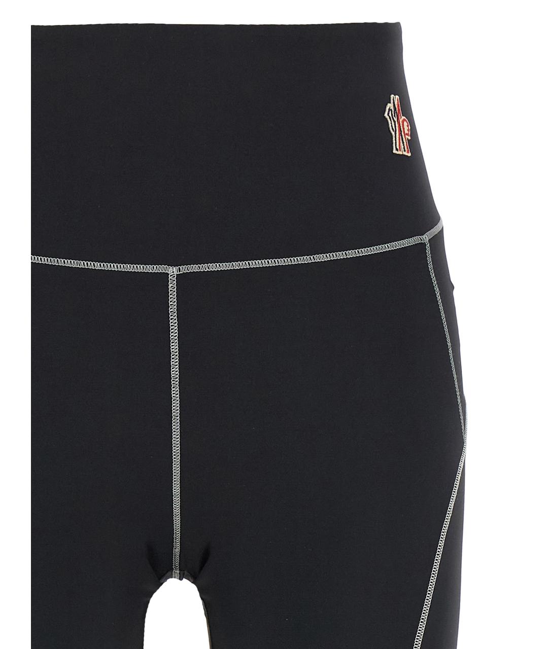 MONCLER GRENOBLE Черные полиамидовые леггинсы и велосипедки, фото 3