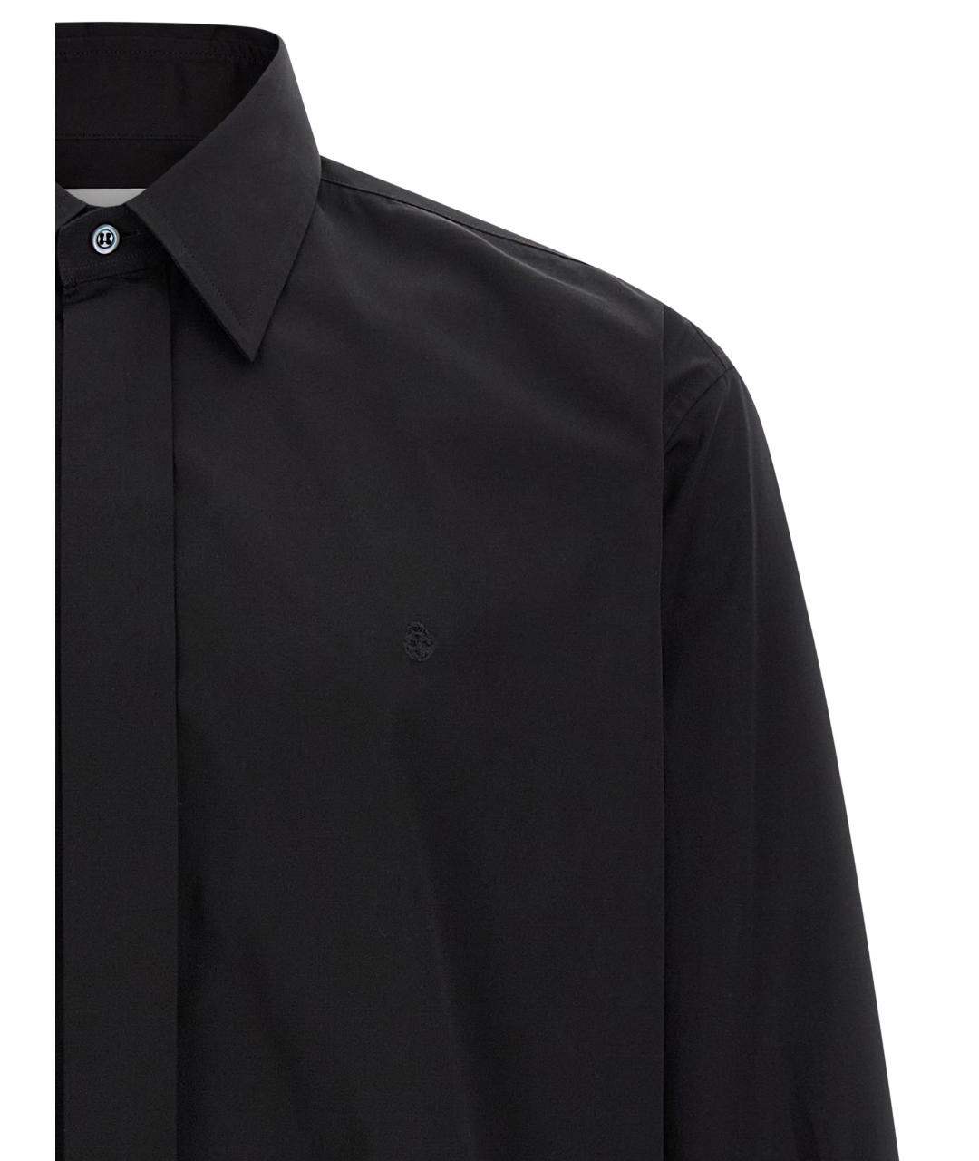 ALEXANDER MCQUEEN Черная хлопковая кэжуал рубашка, фото 3