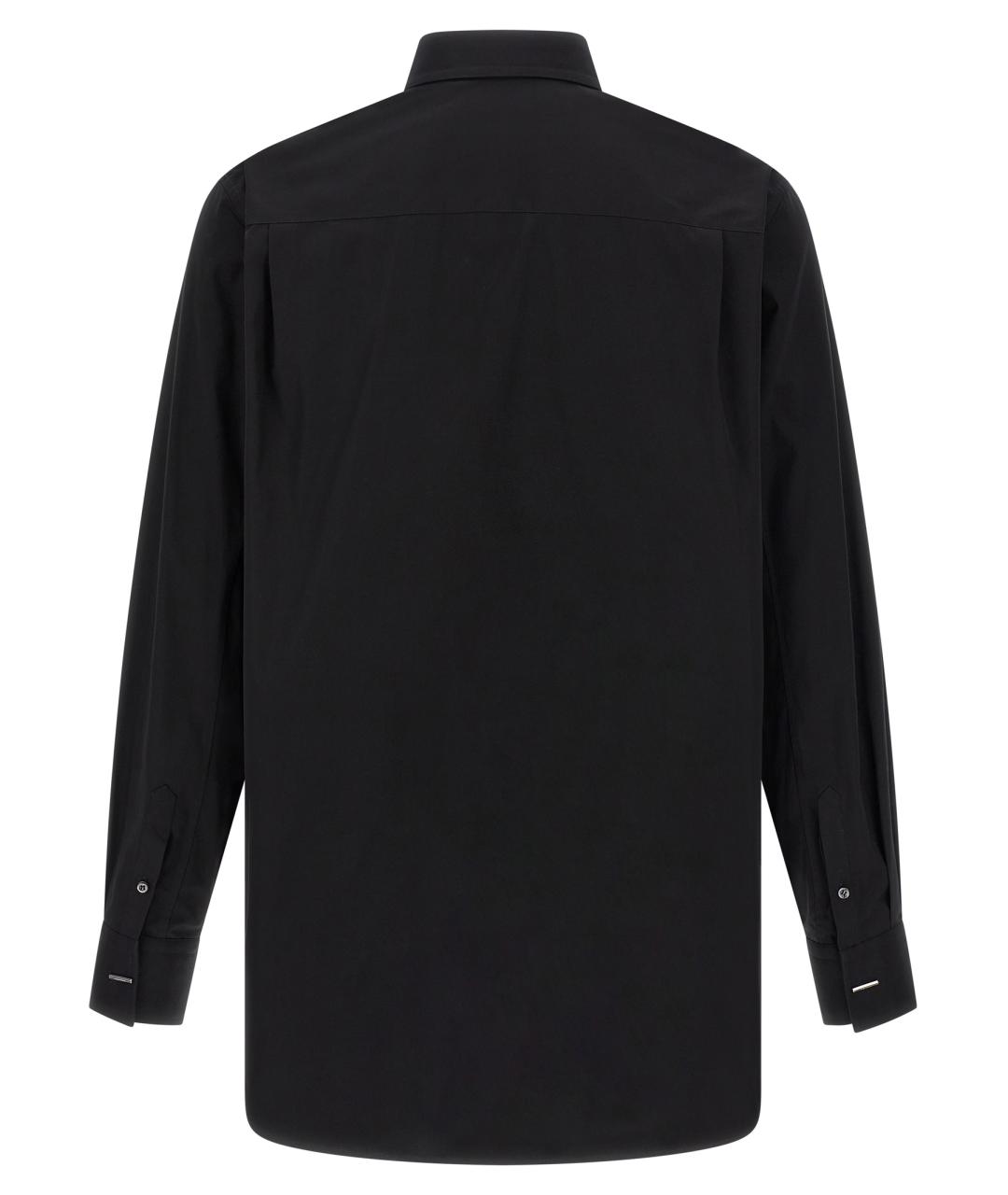 ALEXANDER MCQUEEN Черная хлопковая кэжуал рубашка, фото 2