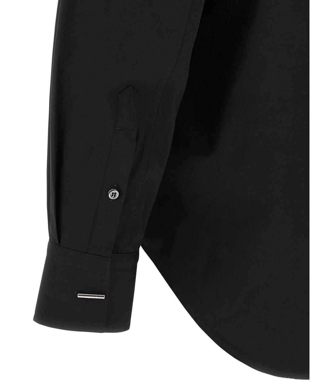 ALEXANDER MCQUEEN Черная хлопковая кэжуал рубашка, фото 4