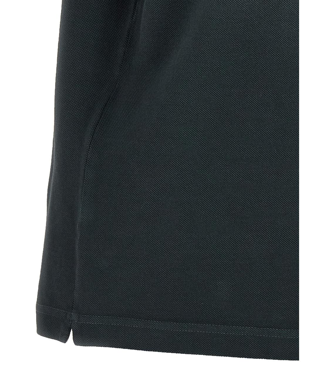 ALEXANDER MCQUEEN Серое хлопковое поло с коротким рукавом, фото 4