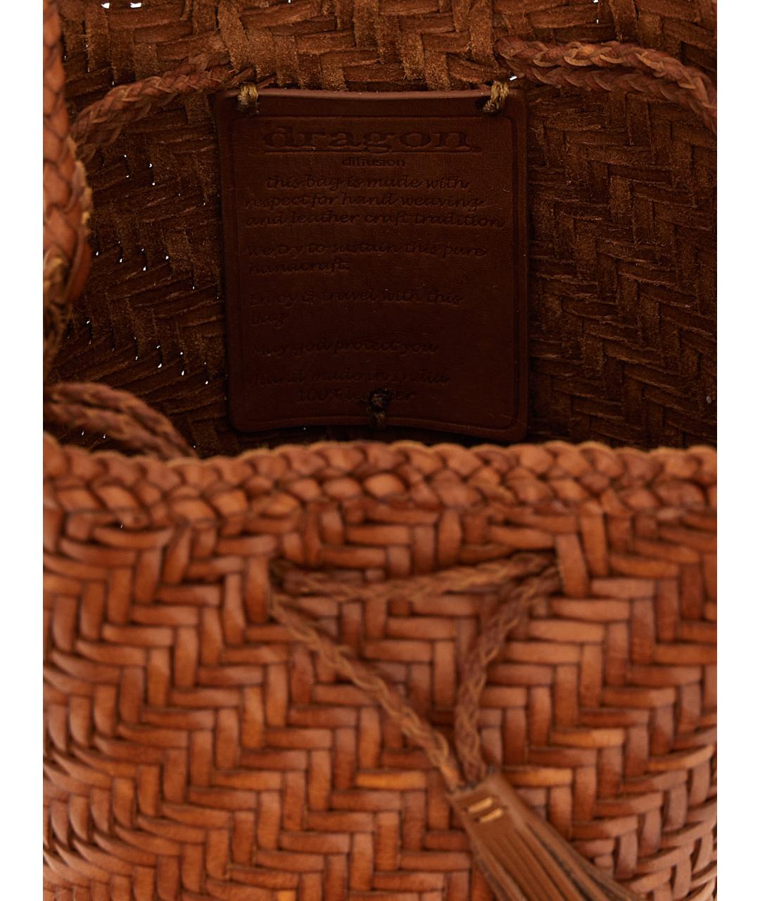 Dragon Diffusion Коричневая кожаная сумка через плечо, фото 4