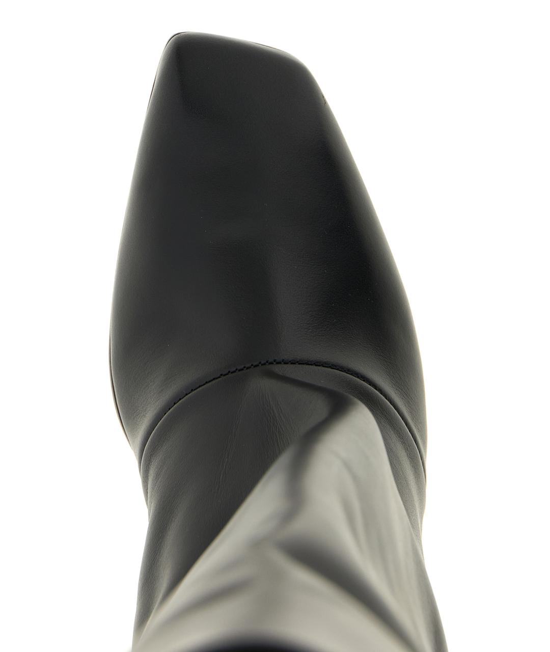 VICINI Черные кожаные сапоги, фото 4