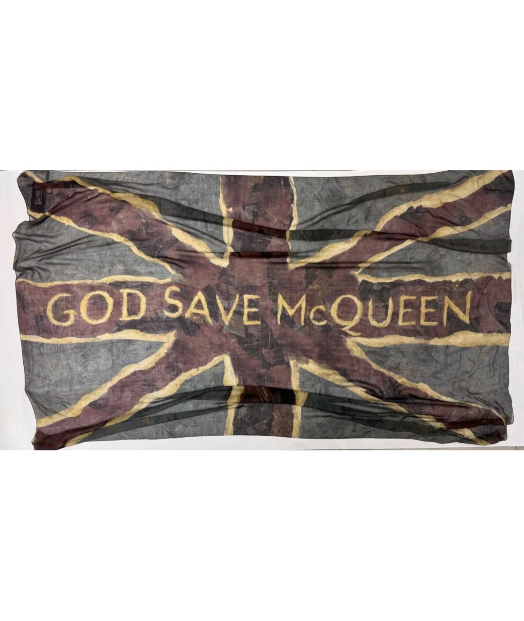 ALEXANDER MCQUEEN Серый кашемировый платок, фото 7