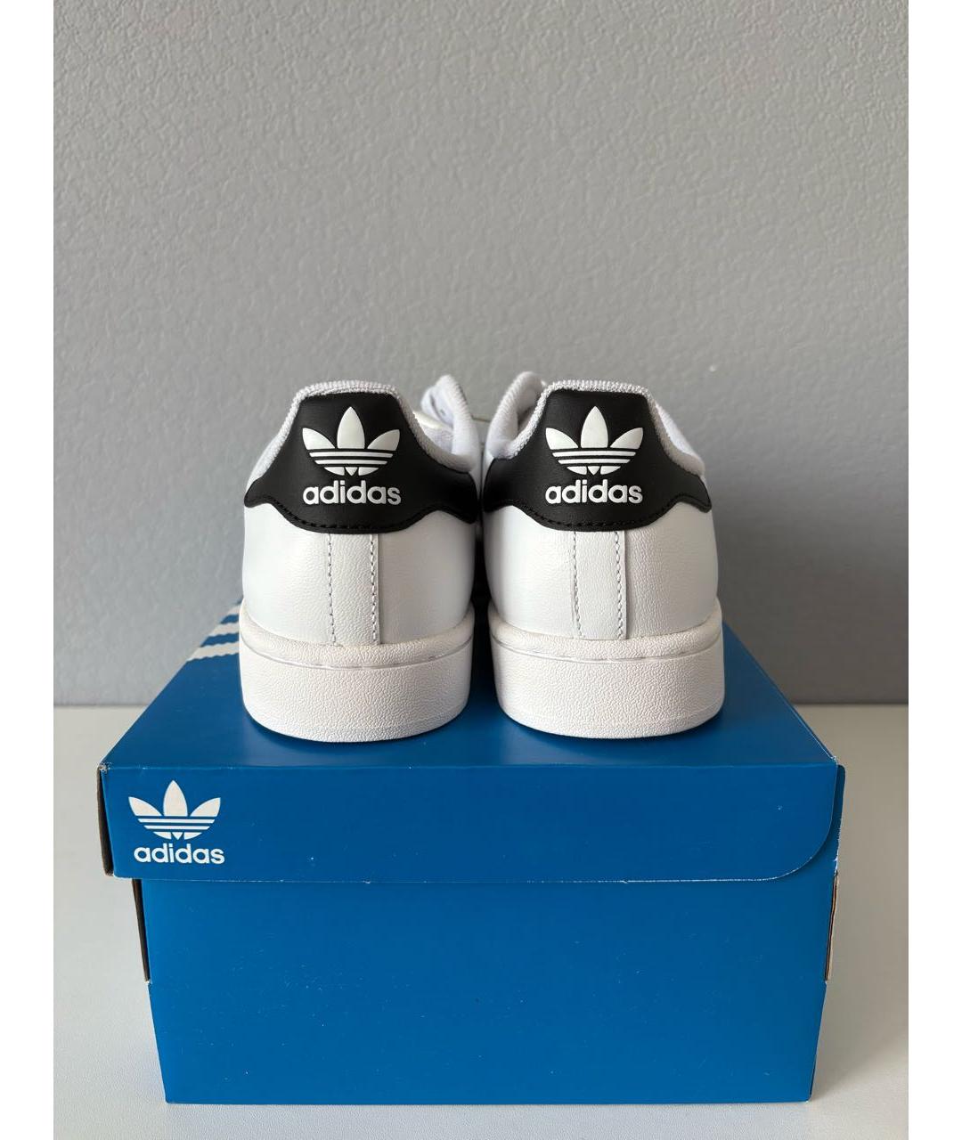 ADIDAS Белые кожаные кроссовки, фото 5