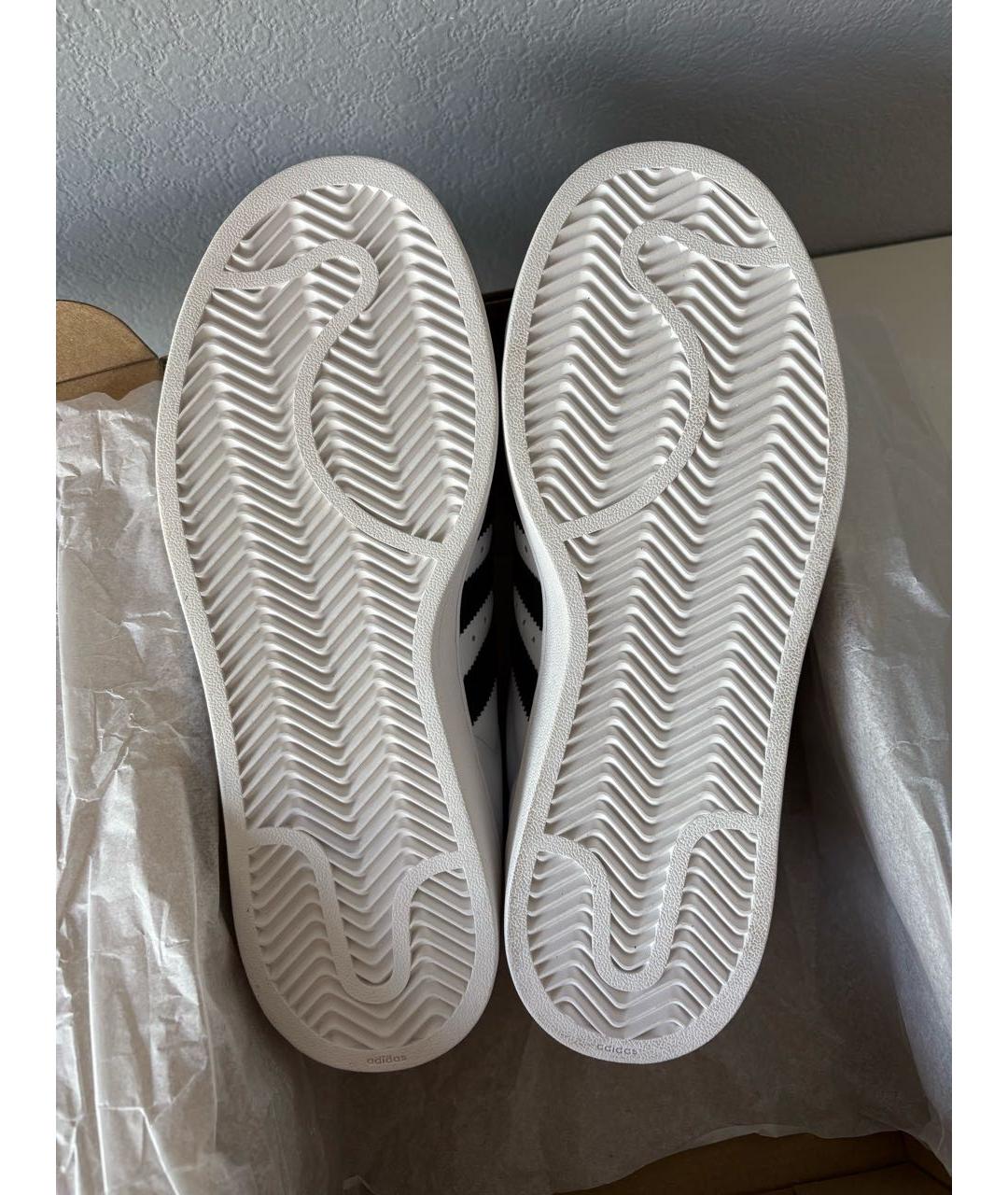 ADIDAS Белые кожаные кроссовки, фото 6