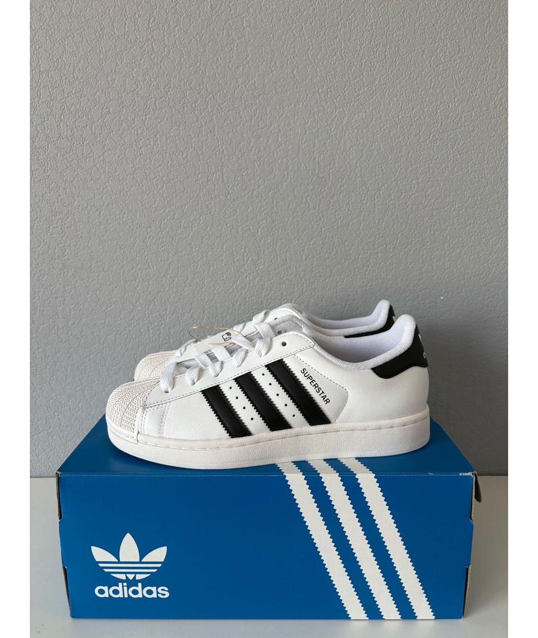 ADIDAS Белые кожаные кроссовки, фото 3
