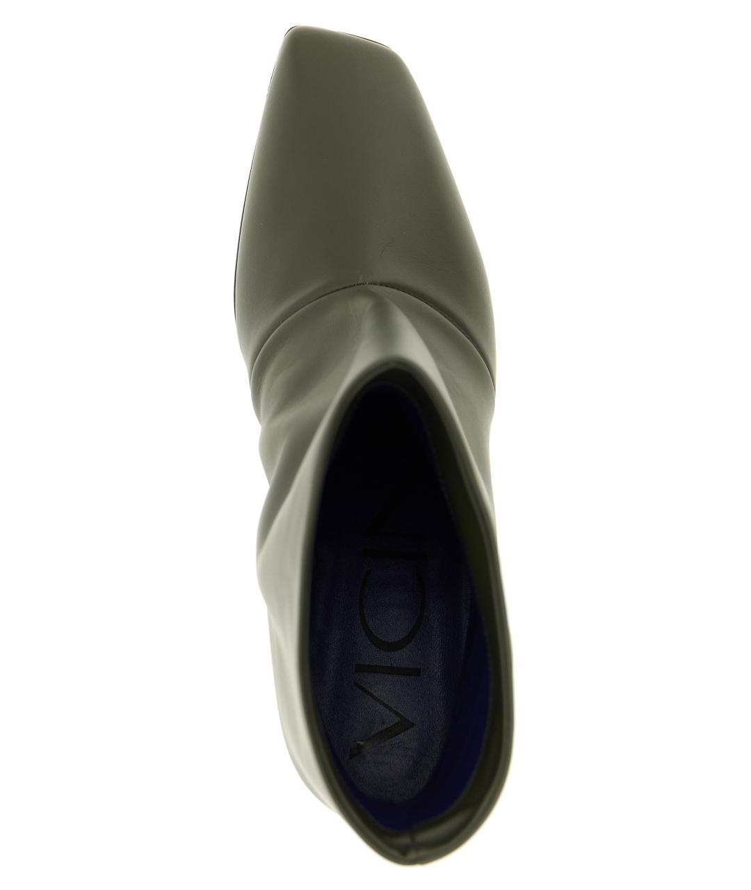 VICINI Зеленые кожаные ботильоны, фото 4