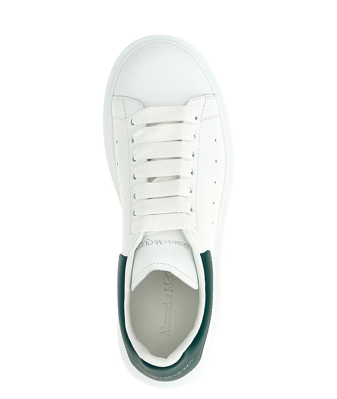 ALEXANDER MCQUEEN Зеленые кожаные низкие кроссовки / кеды, фото 4