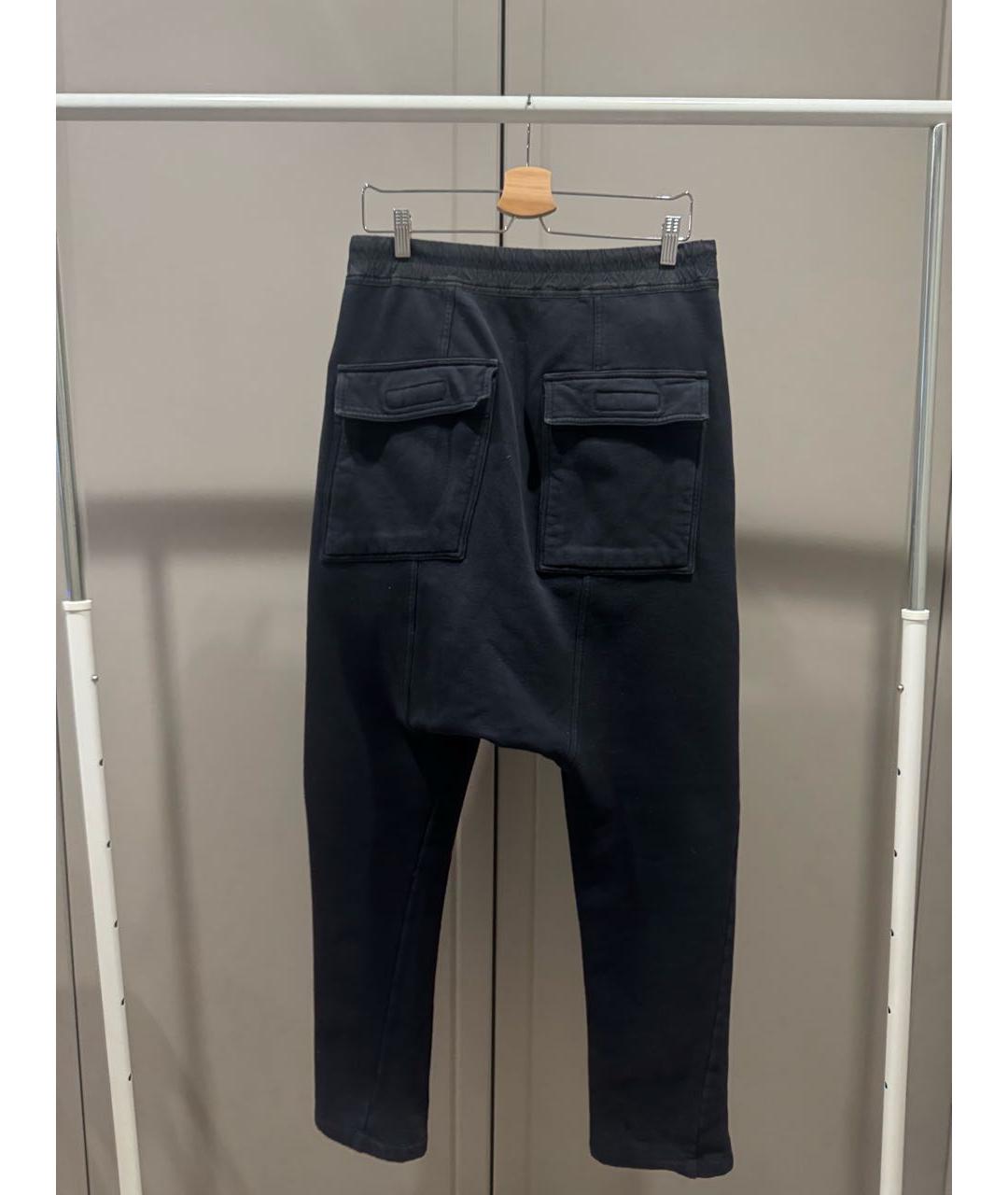 RICK OWENS DRKSHDW Черные хлопковые повседневные брюки, фото 2