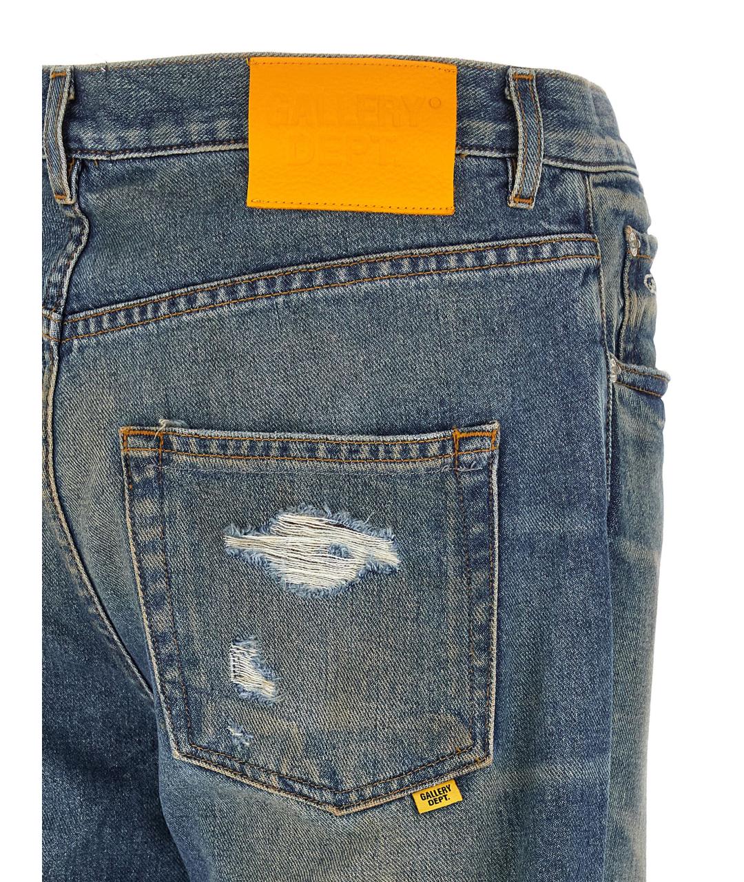 Gallery Dept Синие хлопковые прямые джинсы, фото 4