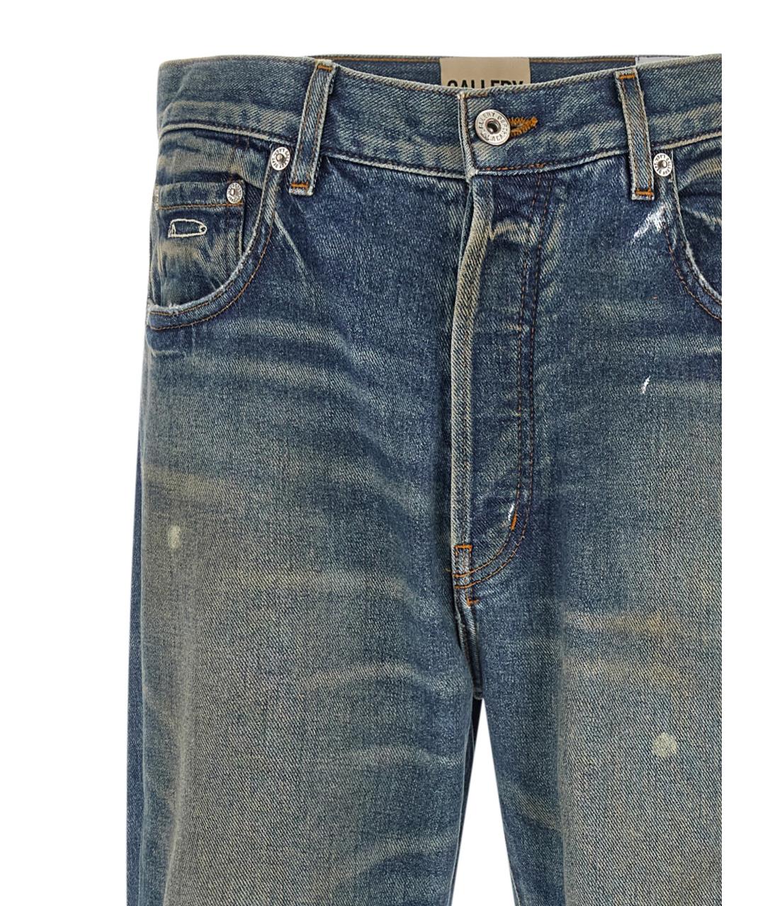 Gallery Dept Синие хлопковые прямые джинсы, фото 3