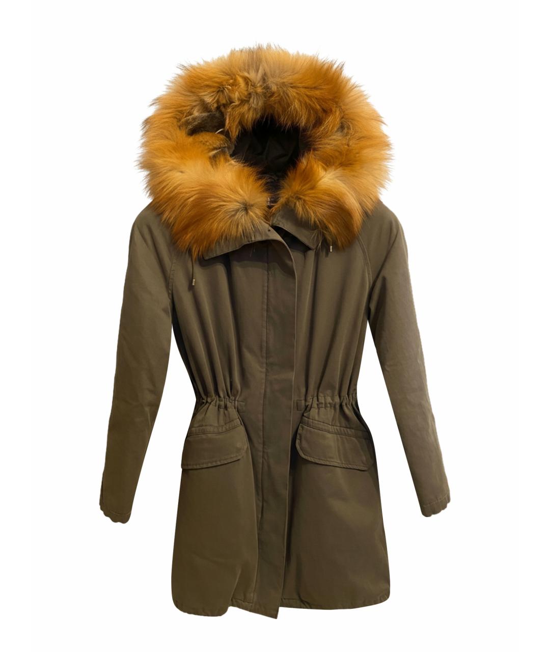 ARMY YVES SALOMON Хаки хлопковая парка, фото 1