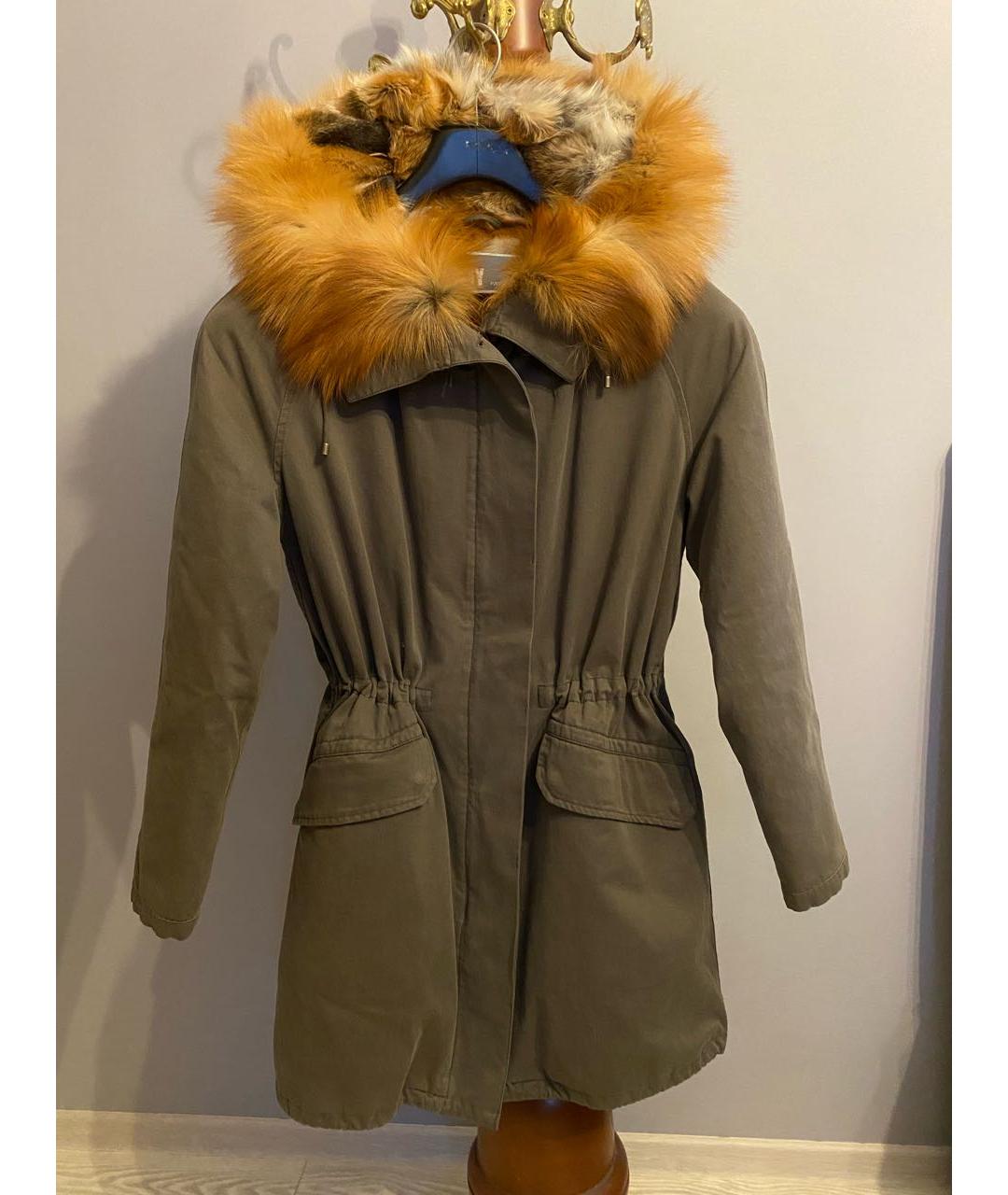 ARMY YVES SALOMON Хаки хлопковая парка, фото 9