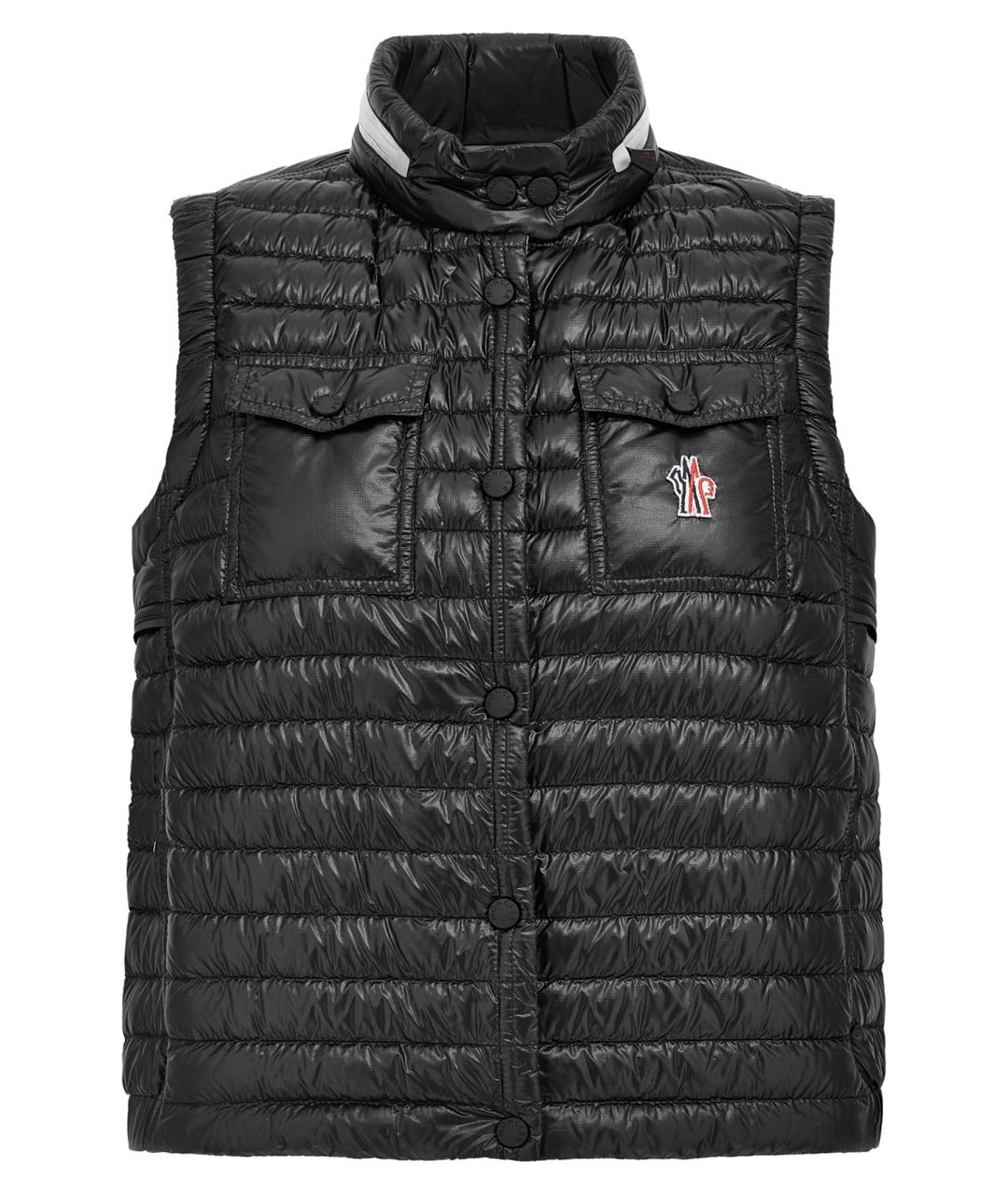 MONCLER GRENOBLE Черный полиамидовый жилет, фото 1