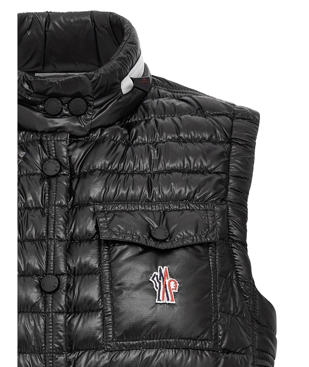 MONCLER GRENOBLE Черный полиамидовый жилет, фото 3