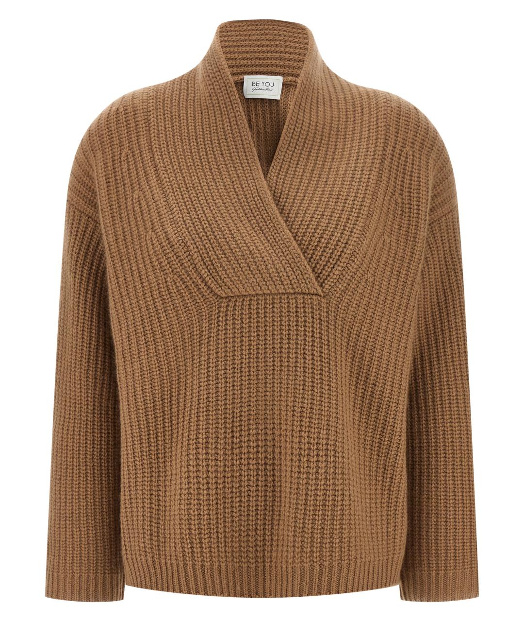 BE YOU Коричневый кашемировый джемпер / свитер, фото 1